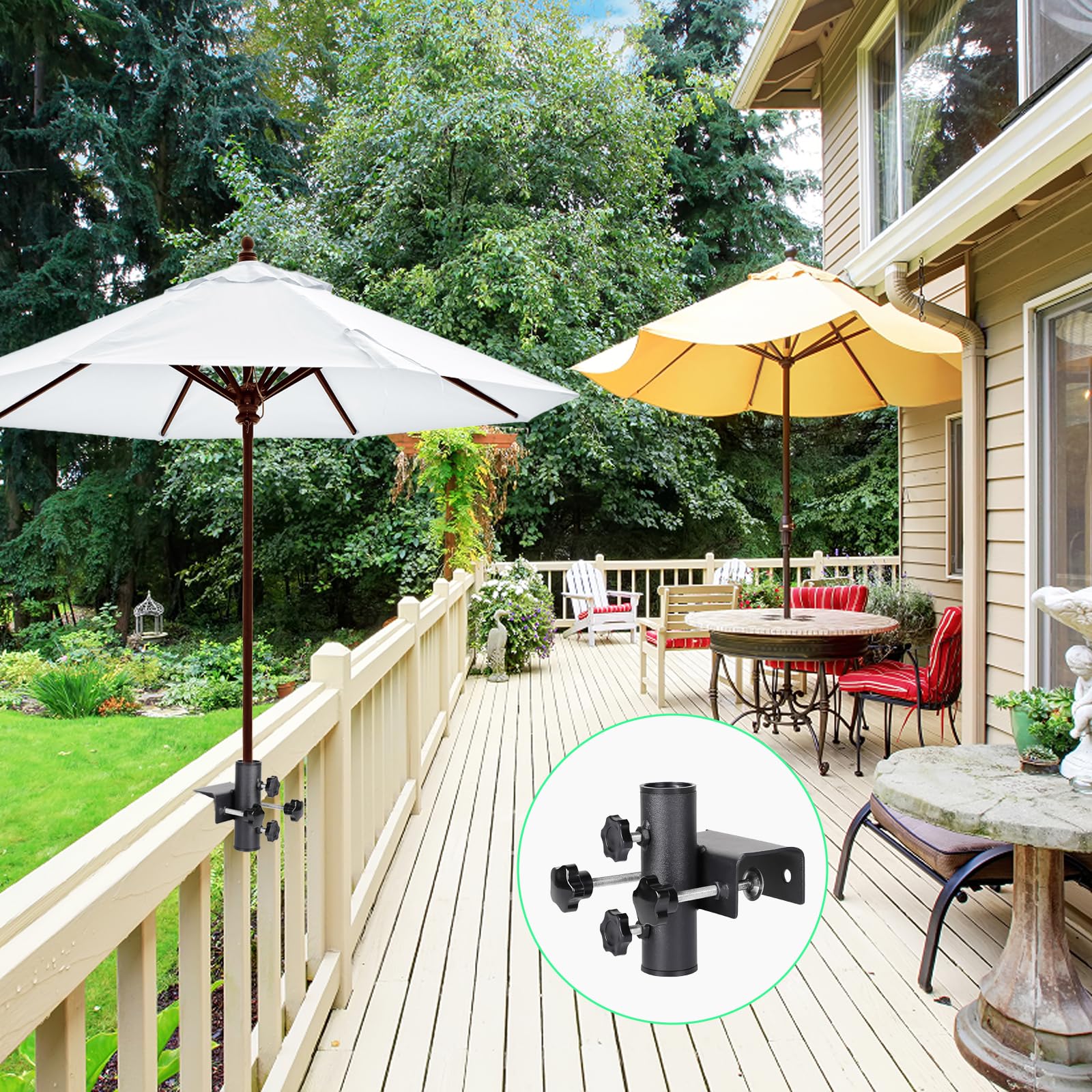 Supporto Ombrello Giardino Patio Base Ombrello Best Choice 62kg - Portatile Con 4 Ruote E Serrature Sabbia/Acqua Porta Ombrelli Piccolo - Foto 8