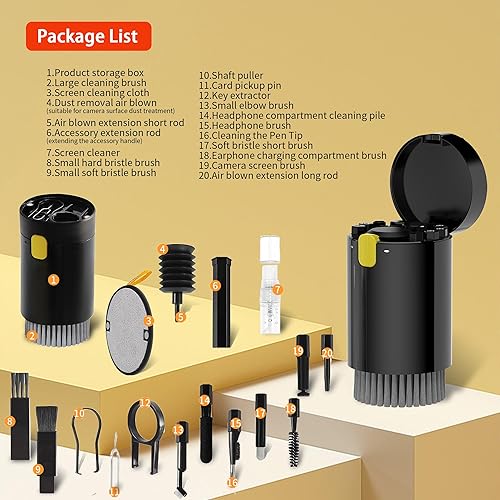 Miniatura 2 de Kit de limpieza de teclado de pantalla para laptop, kit de limpieza 20 en 1, kit de limpieza para Airpods, kit de limpieza electrónica para