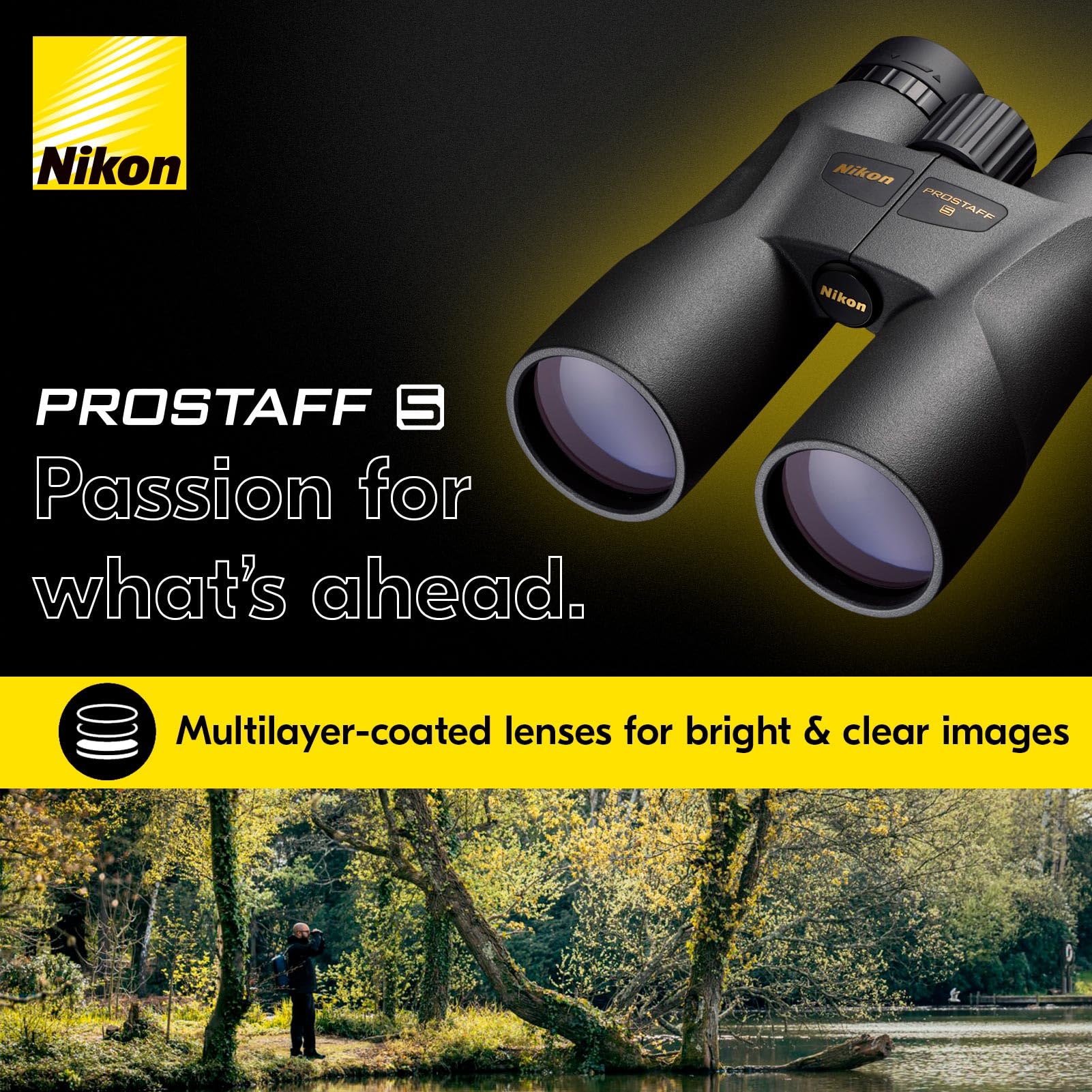 Nikon 7573 PROSTAFF 5 12X50 - Prismáticos (Negro)