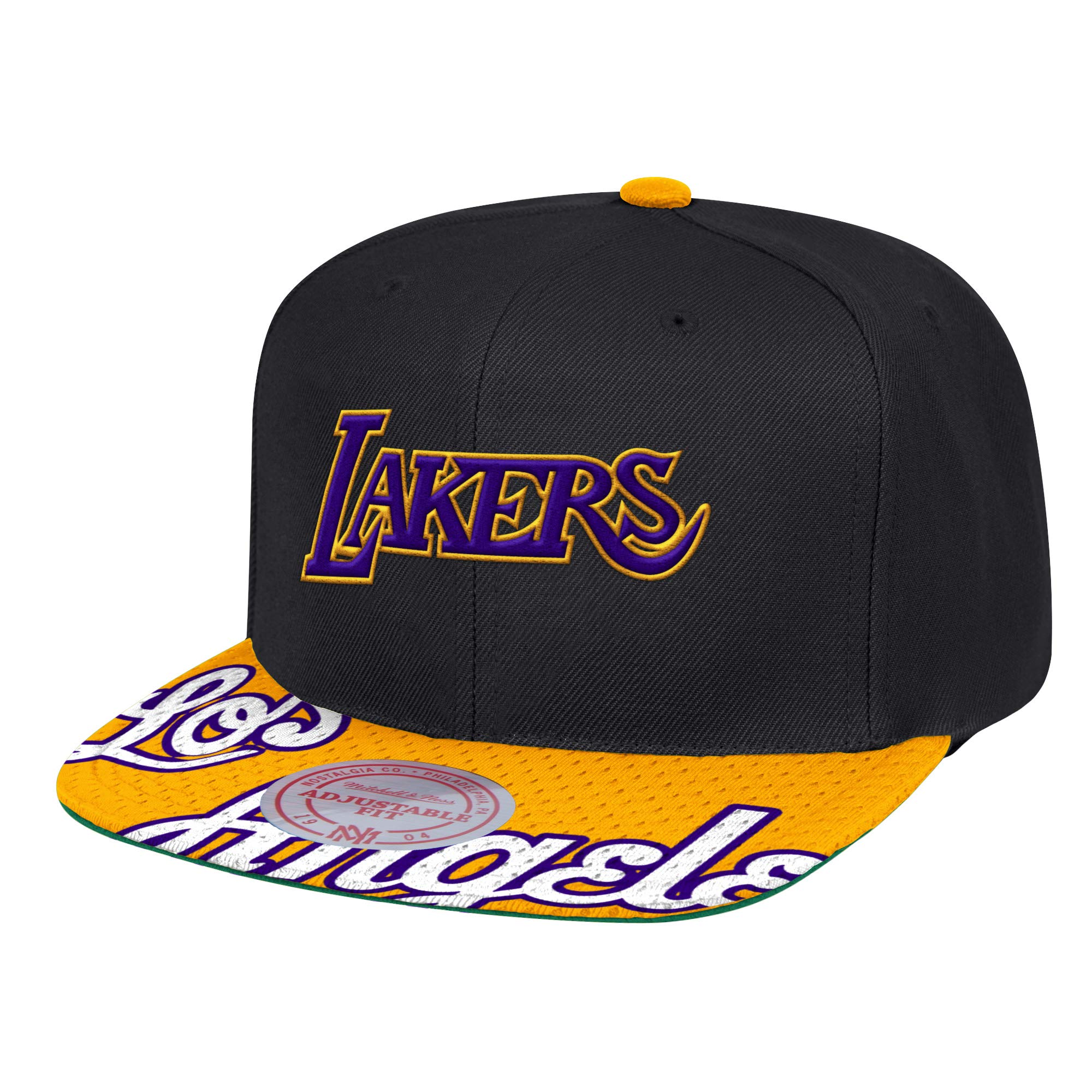 Casquette Lakers Mitchell & Ness NBA ajustable noire jaune violet - 3