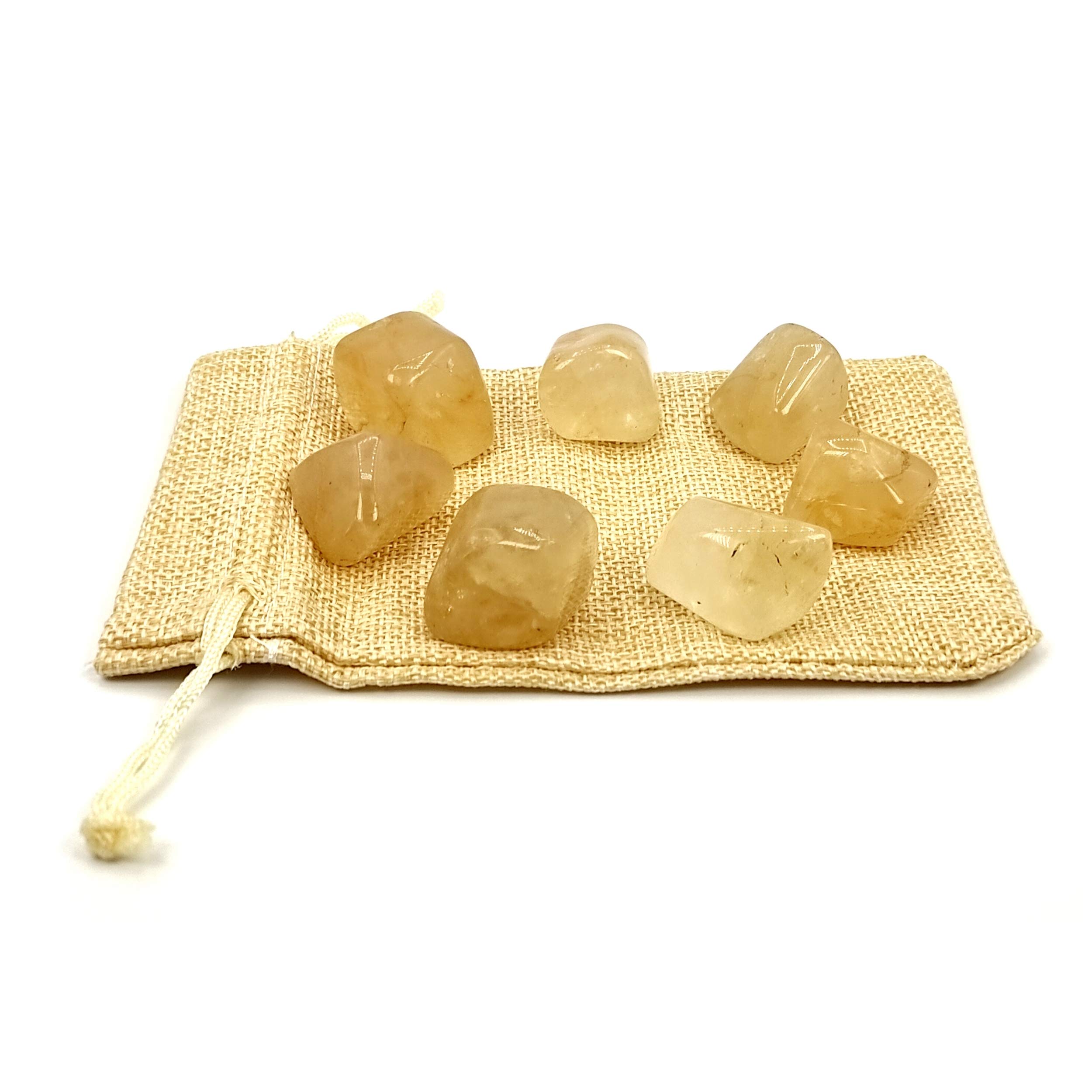 Plus Value Natural Citrine Sunela Pebbles Tumbled Stone for Success in Career, Growth of Business, Enhanced Wealth, Money Abundance Vastu (100grams)
