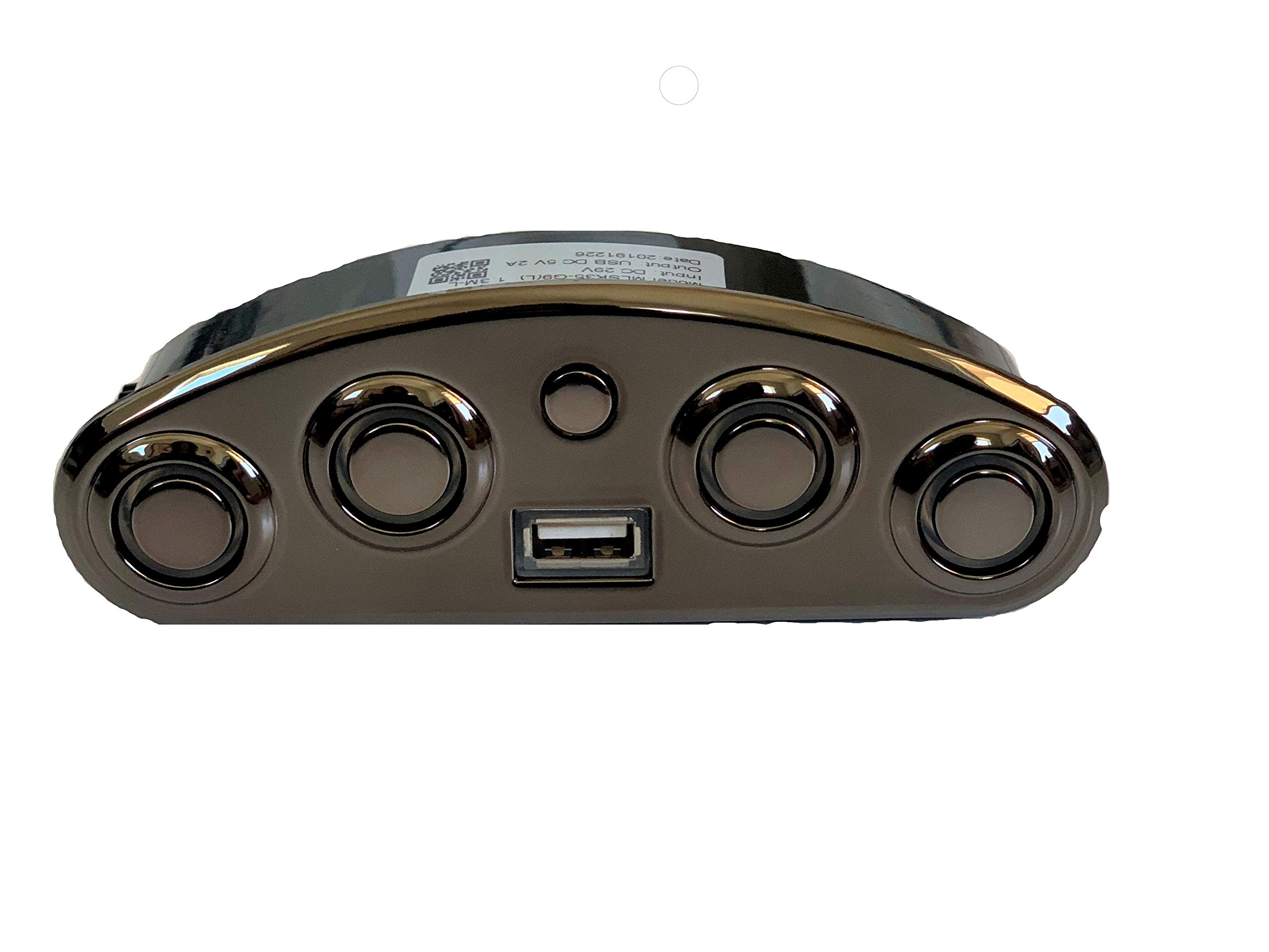 Mulin Power Recliner Switch MLSK35-G9 Left (Right Side Facing) with USB for Two Motors (Cable Splitter Included) 5 Button Controller for Sofa Lift Chair Couch Massage Seat Bed Same as MLSK35-G6