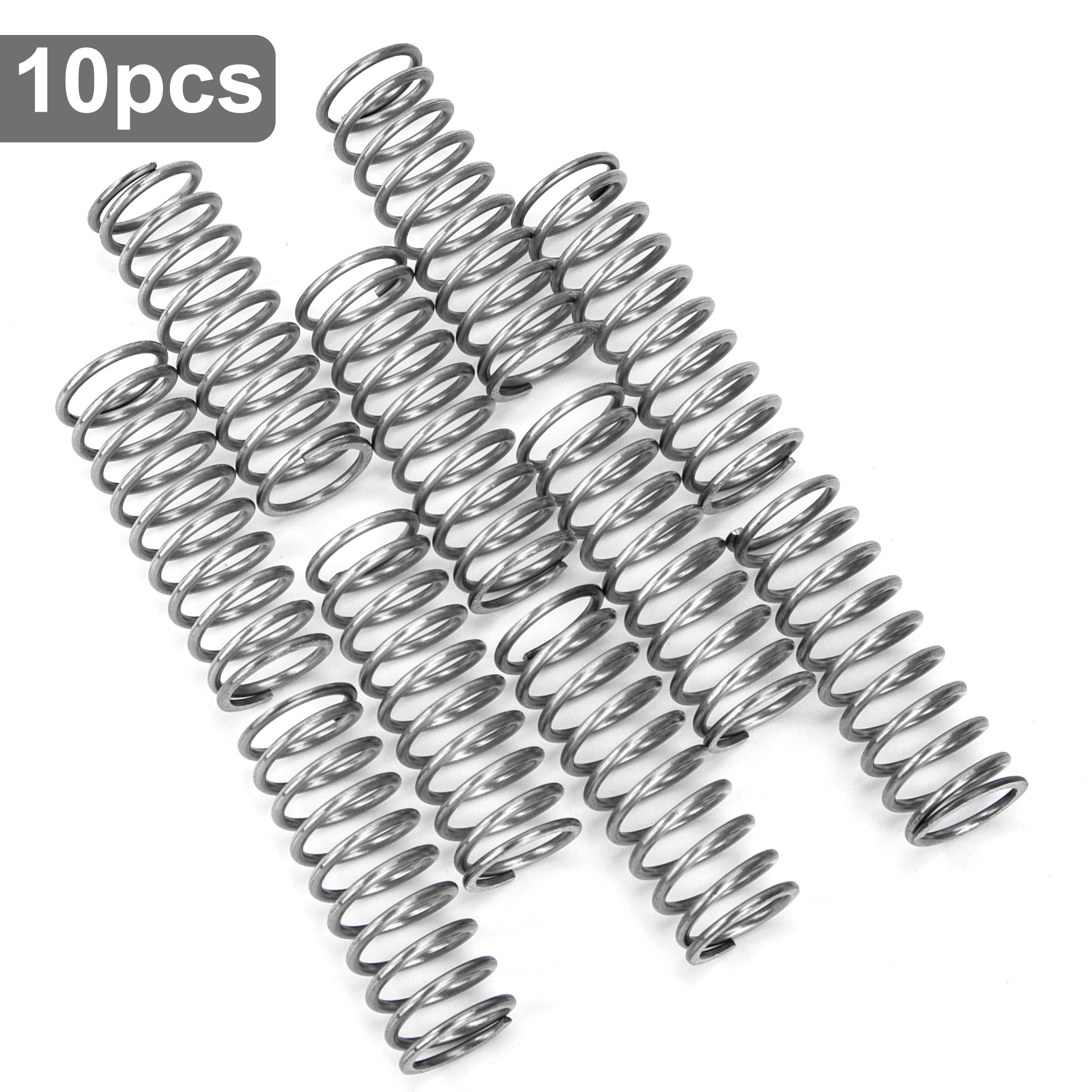 Sprężyny ściskające 35 mm sprężyna ze stali nierdzewnej 304 średnica drutu 1,3 mm średnica zewnętrzna 13 mm siła sprężyny 2,8 kg 10 sztuk