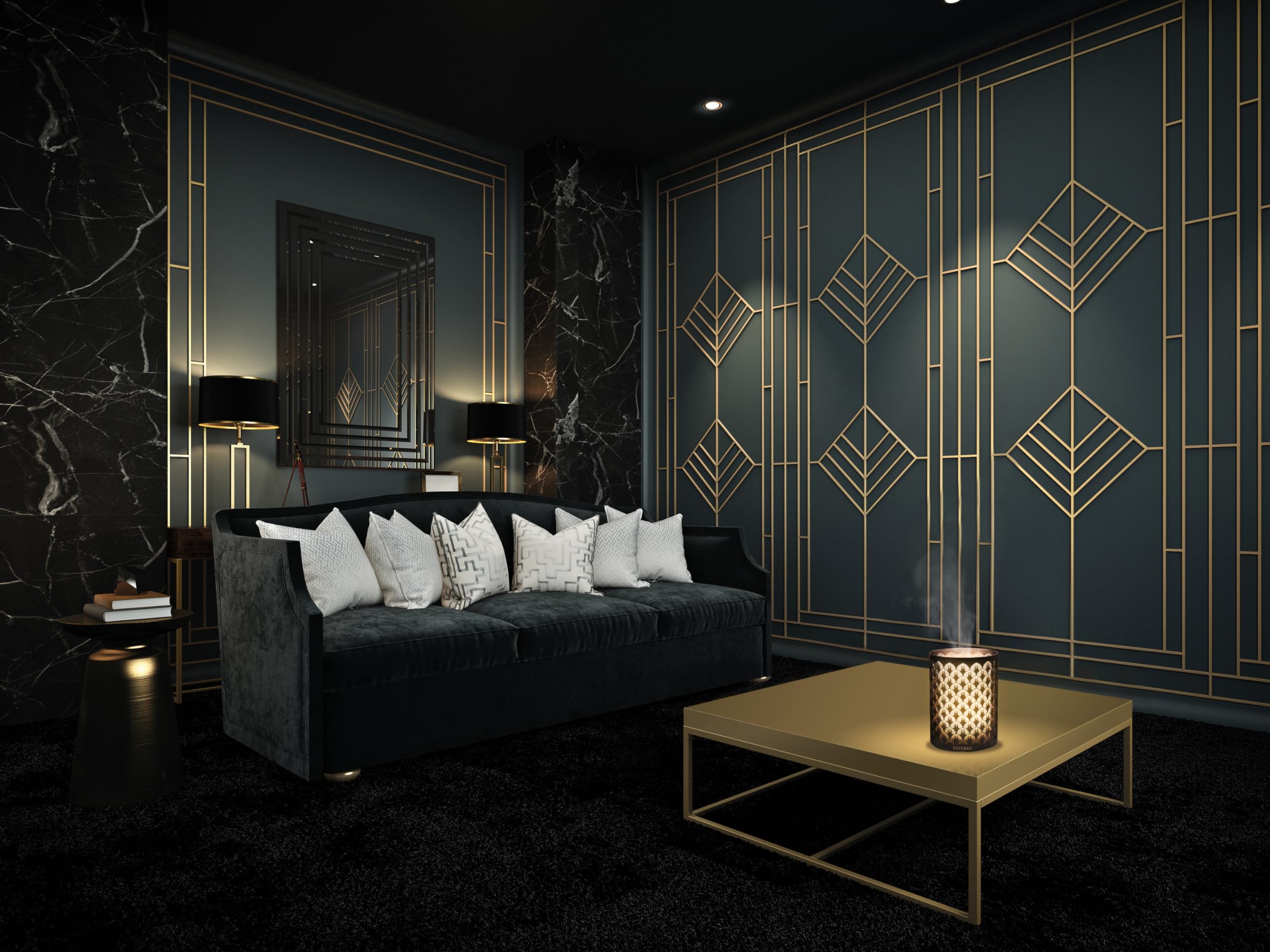 Esteban Diffuseur Brumiseur Edition Noir & Lumière Edition Black & Light diffuseur de Parfum