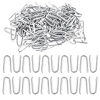 Vista 8 de Glarks 200 grapas galvanizadas resistentes de 0.787 in U para cercado tejido y malla de alambre