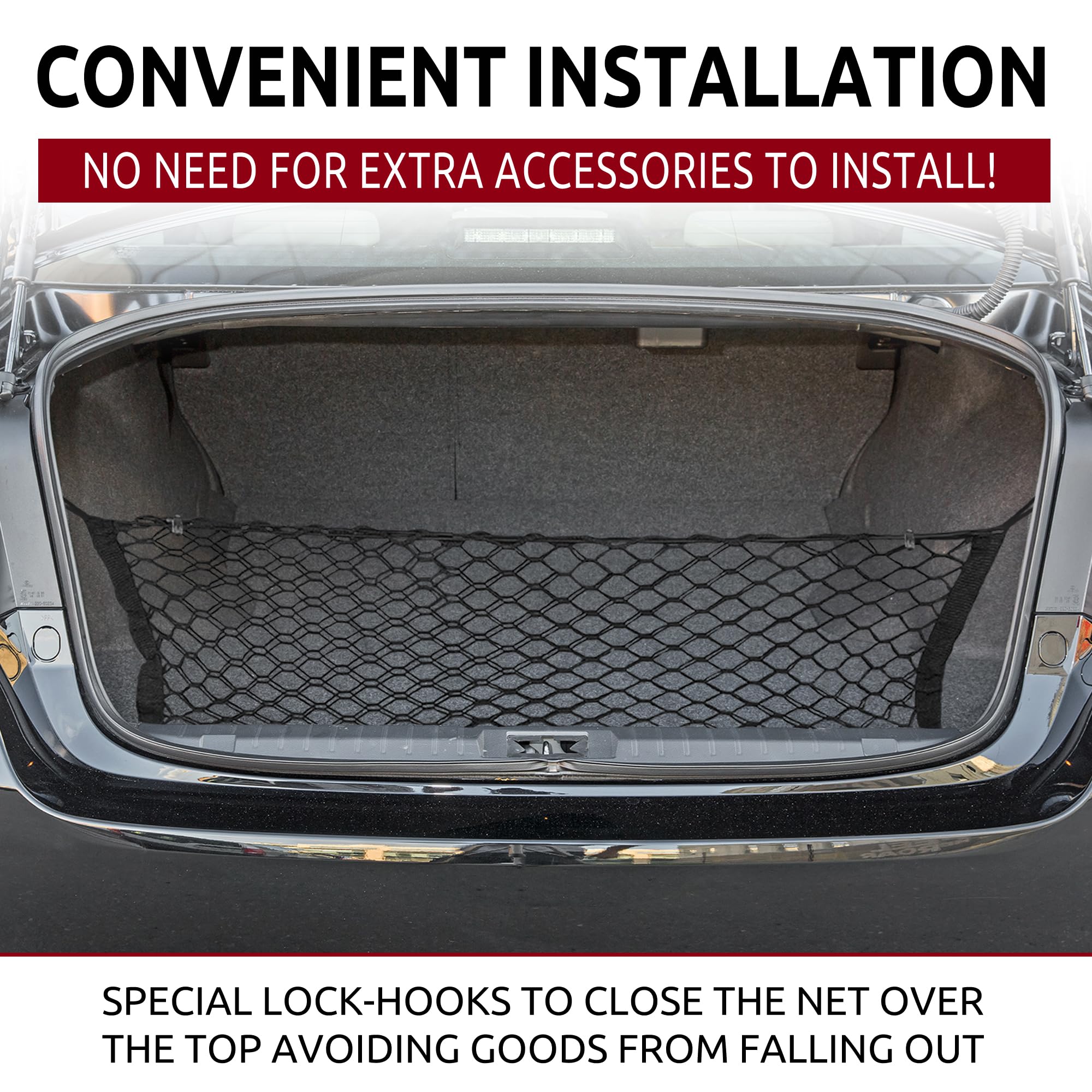 Rear Trunk Envelope Style Organizer Cargo Net For SUBARU OUTBACK 2015-2024 New E