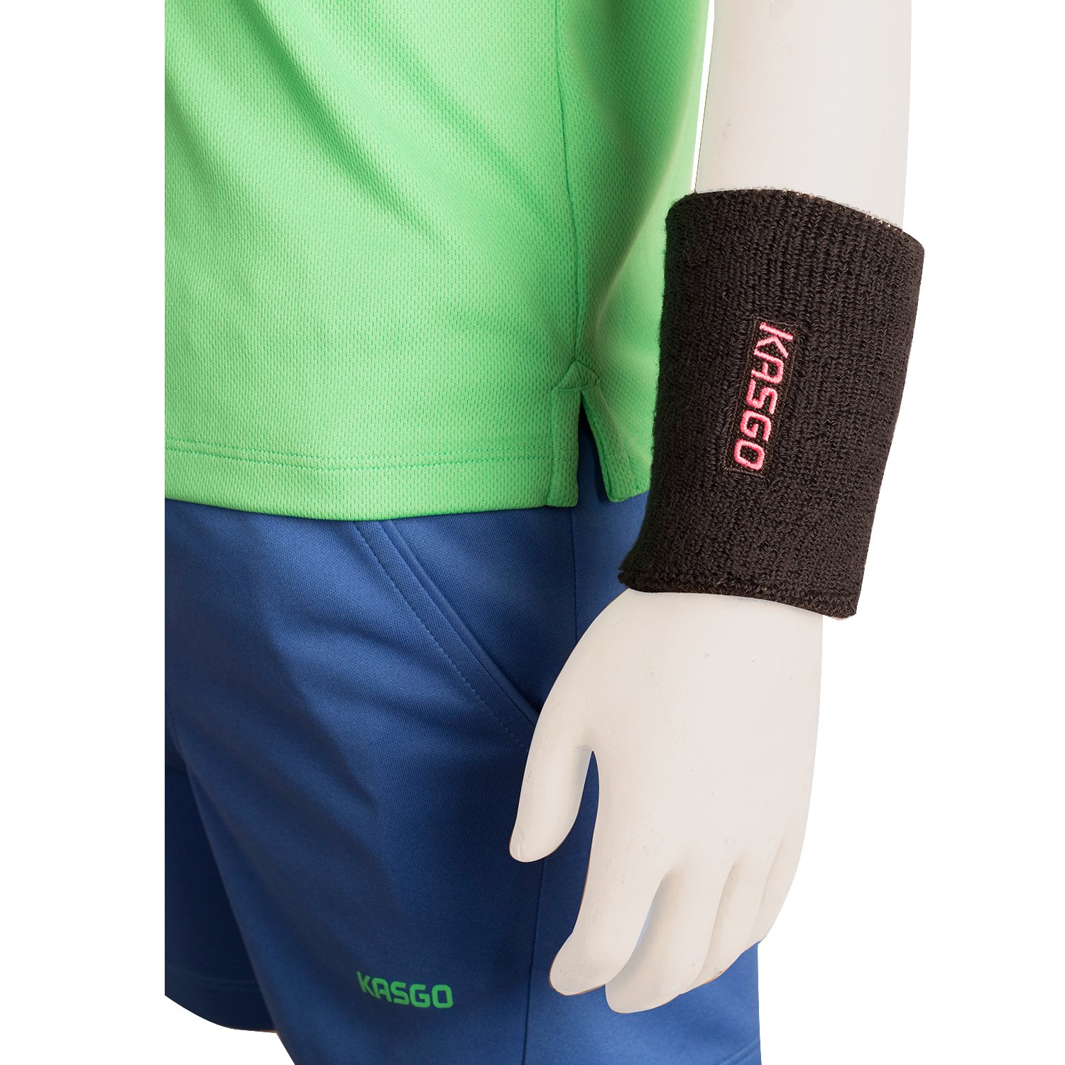 KASGO Sports Wrist Band (Kids Medium, Black/Pink, 1 Pair) (B07BDHSXZ4) Amazon Price History, Amazon Price Tracker