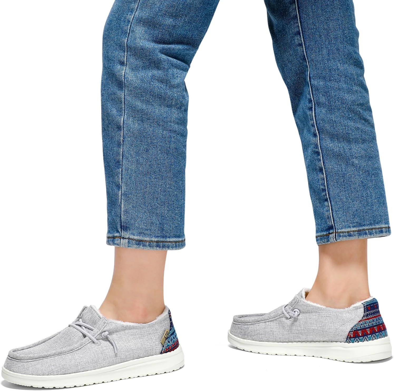 STQ Women's Slip on Loafers丨Orthopedic Comfotable Fur Lined Ultralight Boat Casual Shoes with Arth Support - Image 9