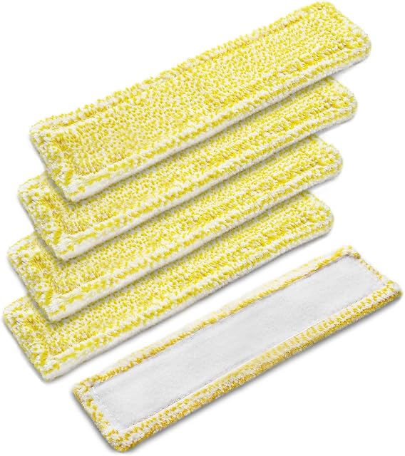 5 Packs Window Vac Cleaning Pads for Karcher Replacement Microfibre Cleaning Mop Cloths Compatible with Karcher WV2 WV5 WV6 Plus Premium Accessories(ONLY for The Spray Bottle with Velcro)