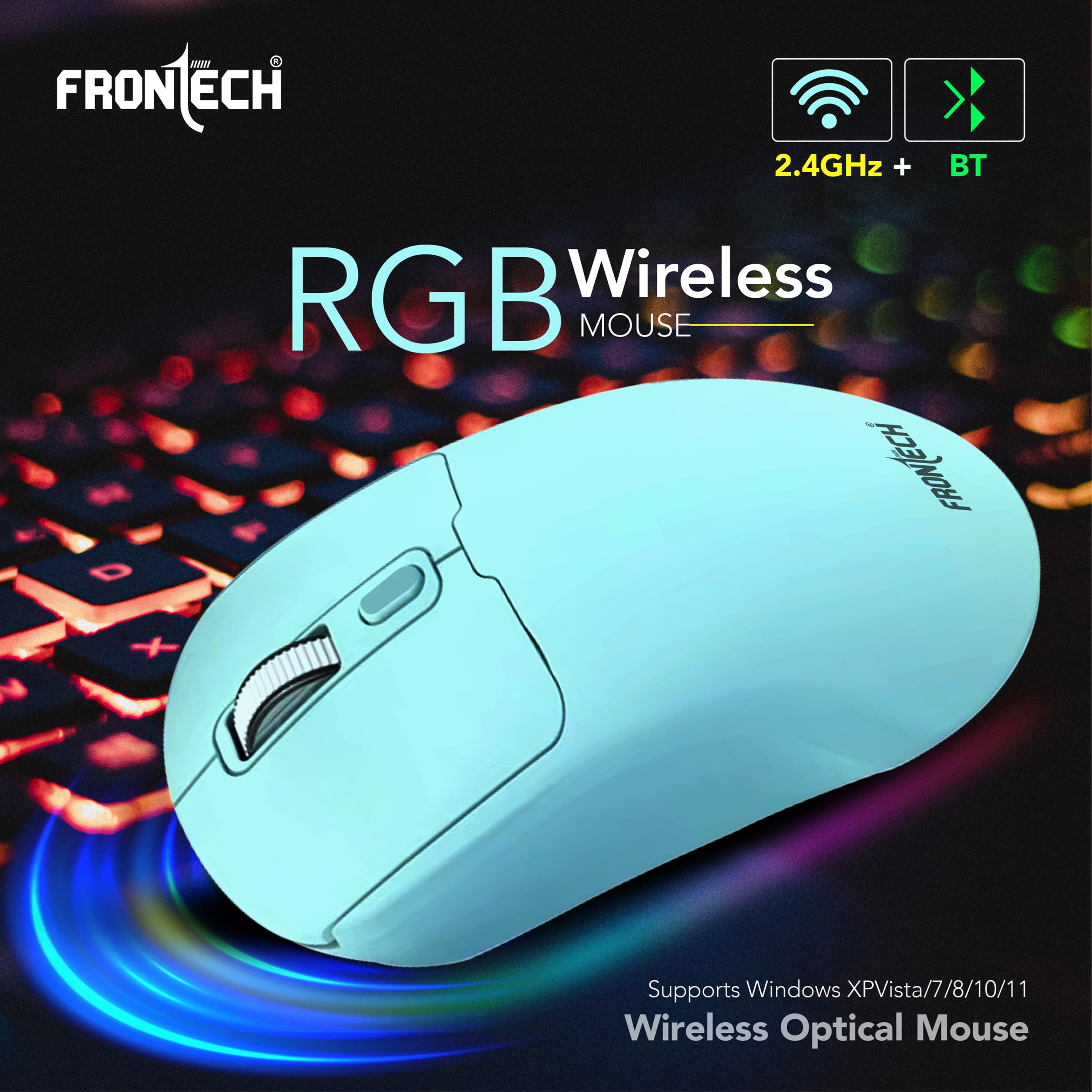 Amazon.in: Buy FRONTECH MS-0058G Dual Mode Wireless Mouse | 2.4GHz