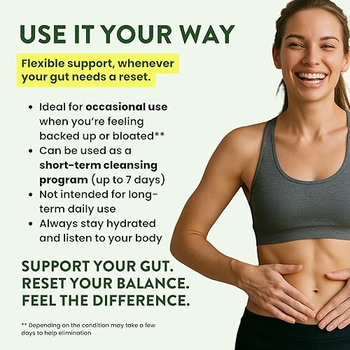 Miniatura 8 de Limpieza avanzada de colon de 7 días, prebióticos y hierbas naturales, apoya la desintoxicación y la flora intestinal para mujeres y hombres, con