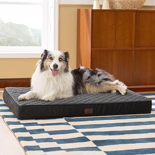 Miniatura 6 de Bedsure Cama ortopédica para perros y jaulas extragrandes, colchón grueso de espuma viscoelástica para mascotas con funda extraíble lavable y espuma