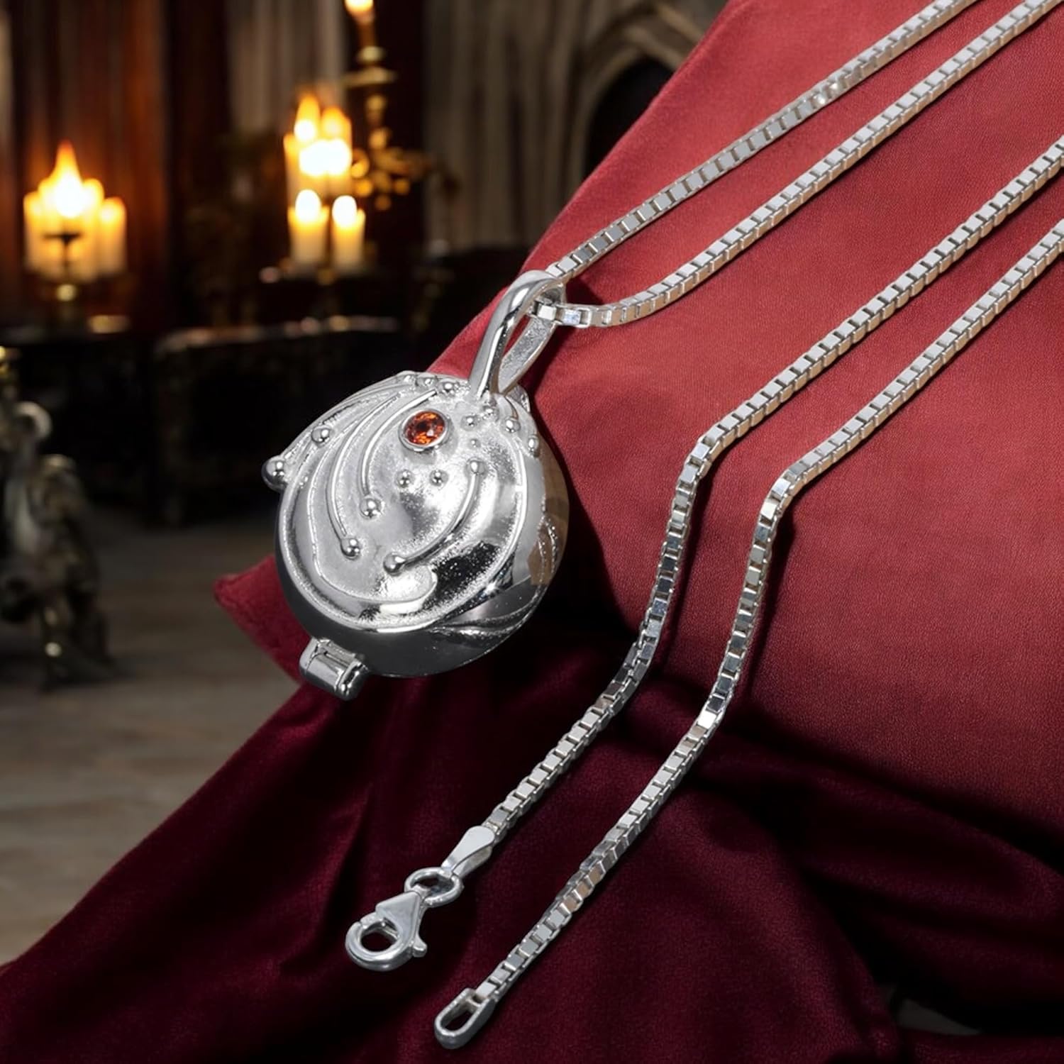 PRINCESS CUTENESS STORE Elena Gilbert Vervain 925 Sterling Silver Vampire Locket Pendant Necklace
