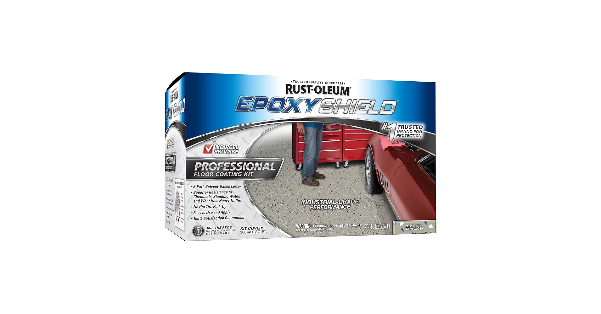 じょん Rust-Oleum 251870 Epoxy Coating Kit, High-Gloss, Gray, 2 gal