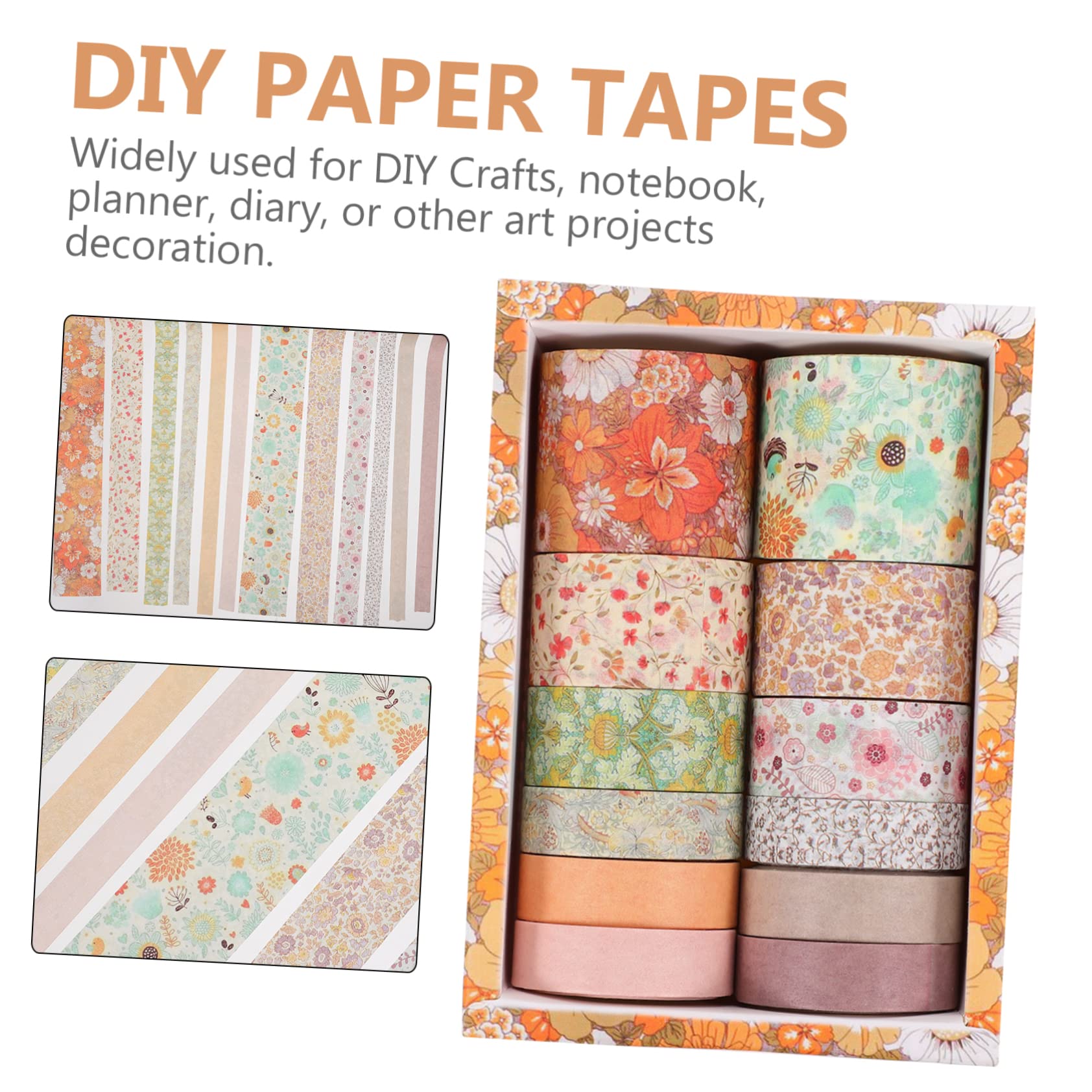 STOBOK 36rollen Washi Tape Dekorative Papierklebebänder Mit Floralen Motiven Für Scrapbooking Und -projekte Kreative Handbuchgestaltung Für Journals Und Bastelarbeiten