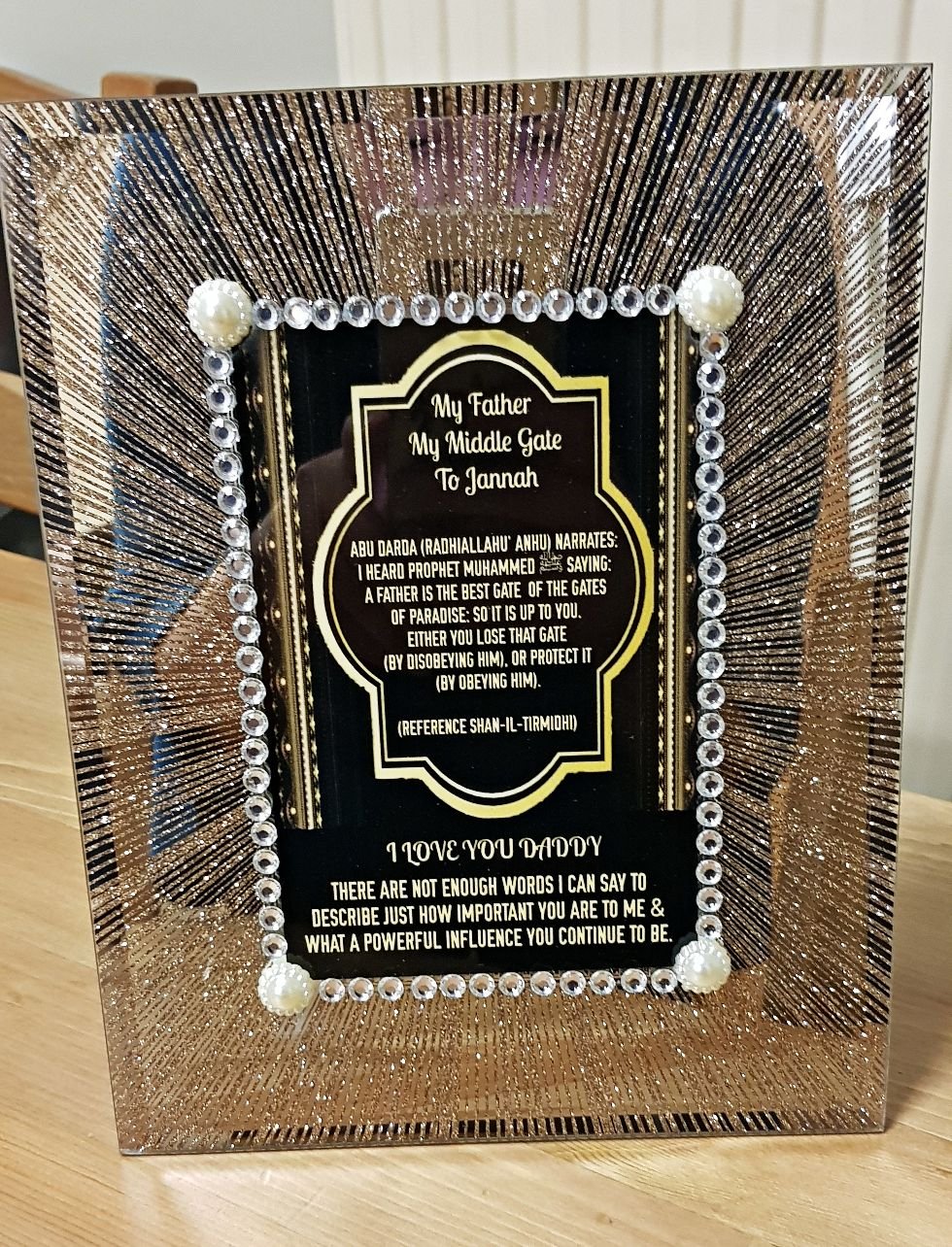 Cadre en verre cristal personnalisé, cadeau idéal pèlerin et Umrah