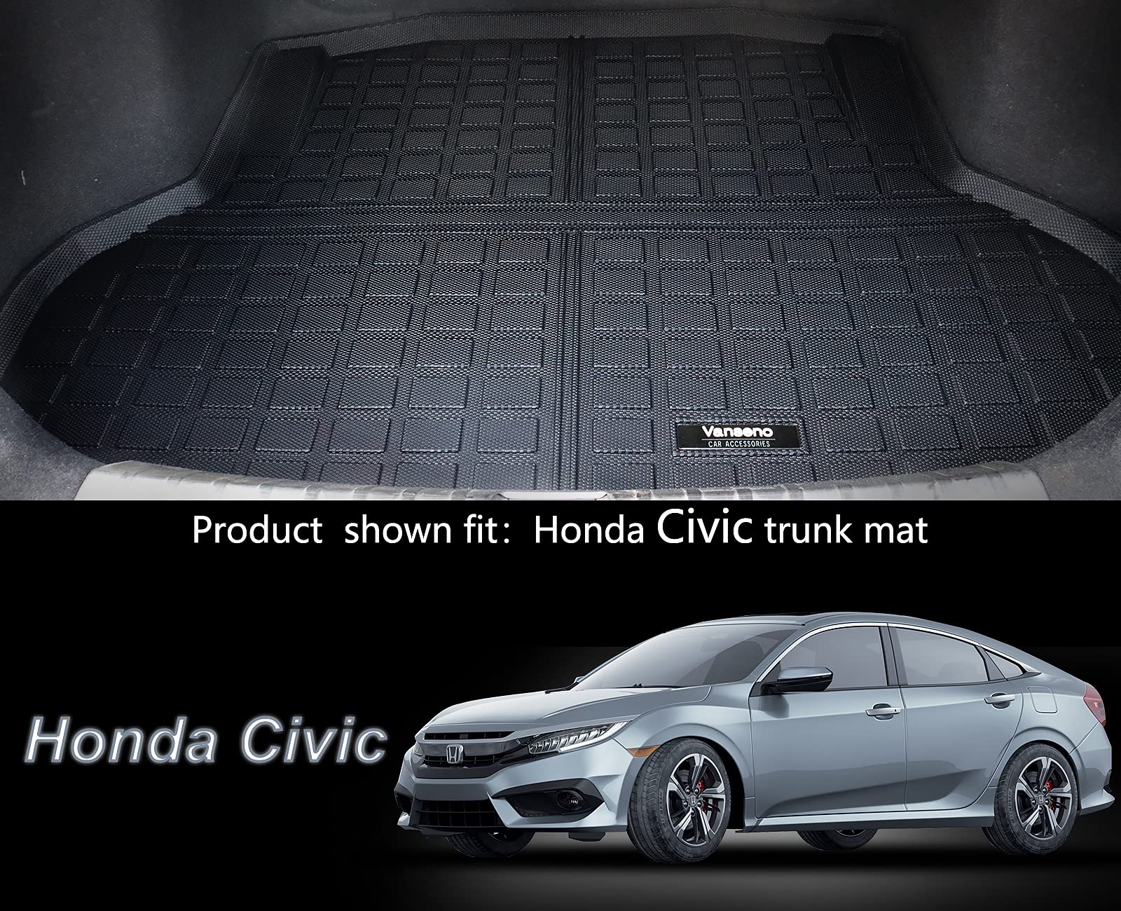 LASFIT Alfombrillas Y Tapete Para Maletero Para Honda