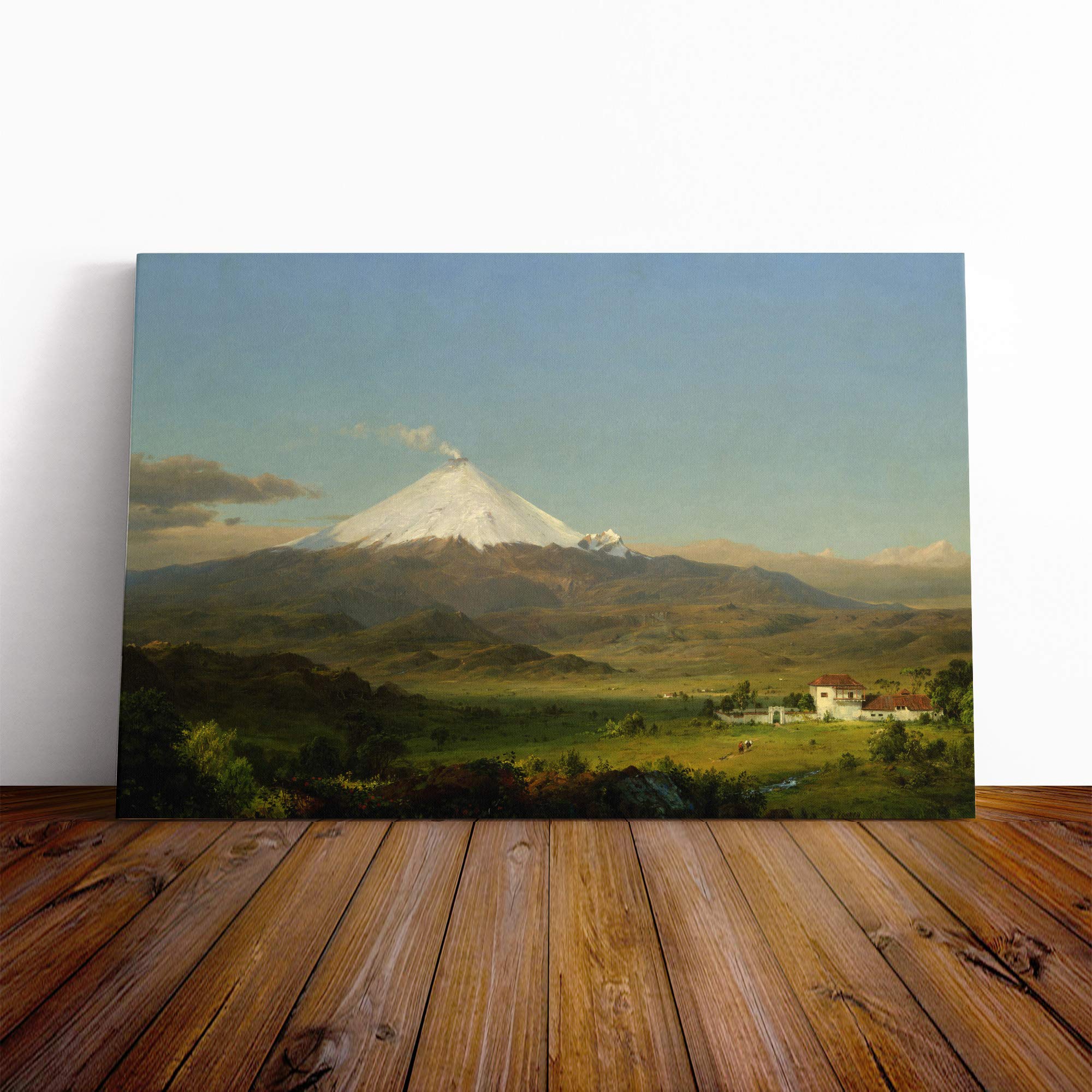 Frederic Edwin Church Cotopaxi Canvas Print | Gallery Wrapped 30mm Frame Wall Art | 20x14 inches | Ready to Hang | Modern Cityscape Picture | Living Room Bedroom Lounge Office