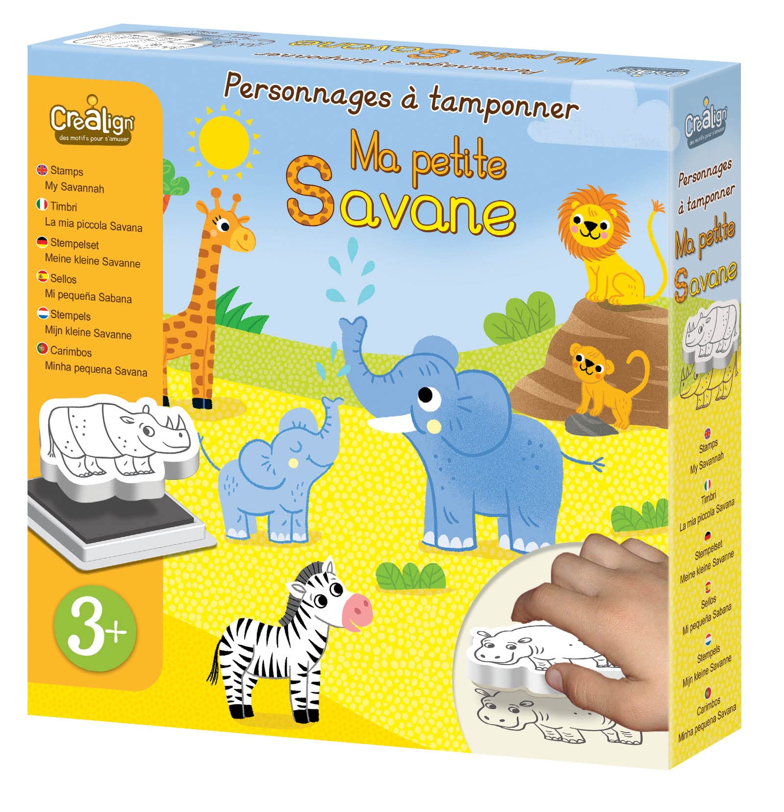 Créa Lign | Tableaux Feutrine Enfant 3+ | Kit Créatif DIY Gommettes Autocollantes | Activité Manuelle Et Loisirs Créatifs | Thème "Dans La Savane" | Animaux | Filles Et Garçons