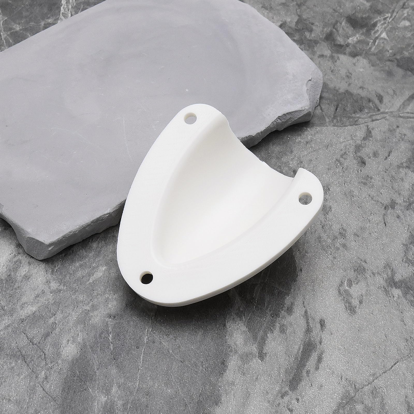 4 teilige Marine Entlüftungsabdeckung für Kabel Nylon Entlüftungsabdeckungen Clamshell Entlüftungsmuschel mit Schrauben für Yachten Boote Schiffe (Größe L/weiß)