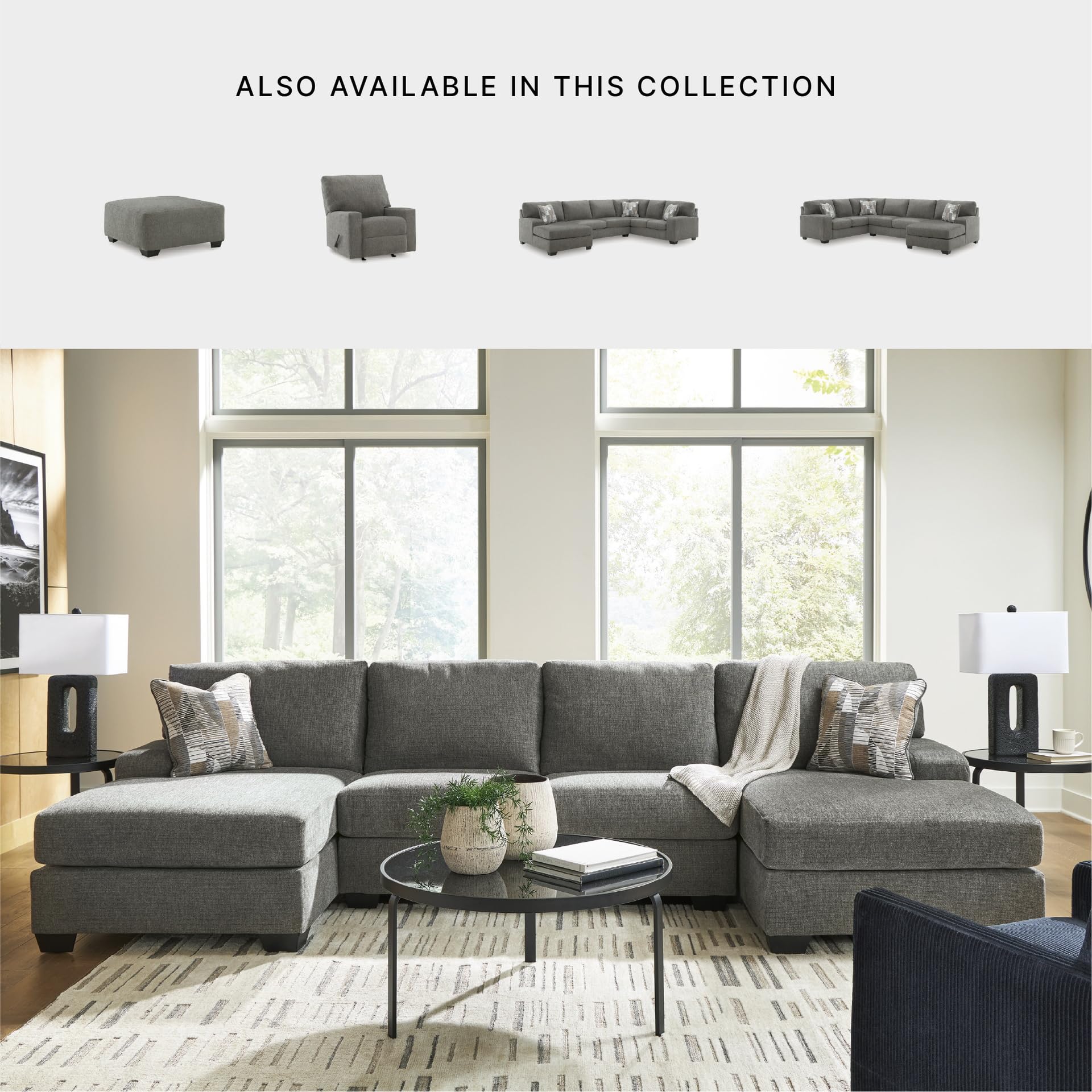 Amazon.com: Signature Design by Ashley U-Shaped Double Chaise