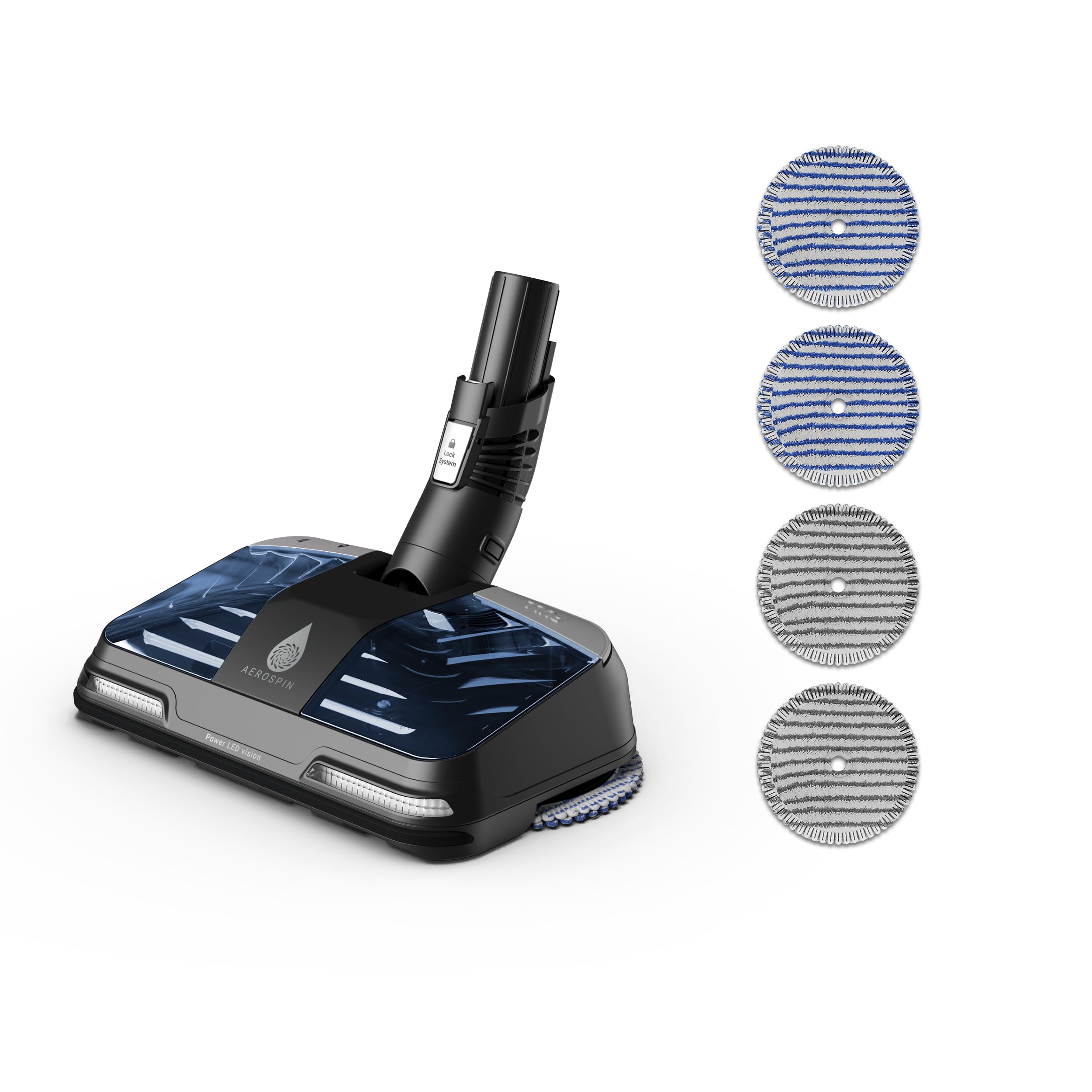 Rowenta Aerospin, 2 en 1 Aqua y boquilla de aspiración para X-Force 12.60 NEO y 13.60 palos de mano, alta succión y trapeador automático, ZR009C00