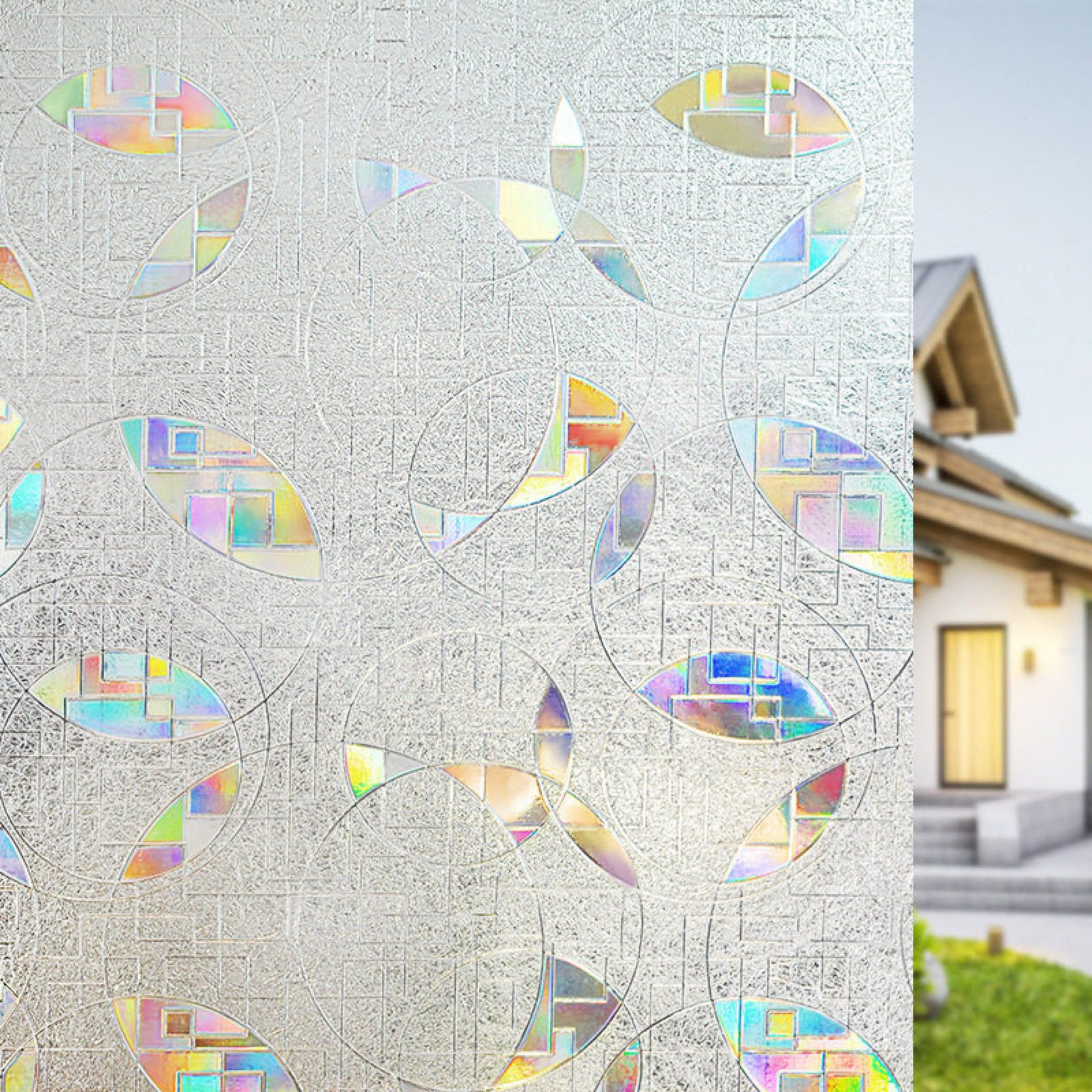 Pellicola Vetri Finestre 90X200CM Frosted Pellicola Adesiva Per Vetri Oscurante,Autoadesiva,Pellicole Per Vetri Anti Uv,Privacy Finestre Per Casa/Ufficio