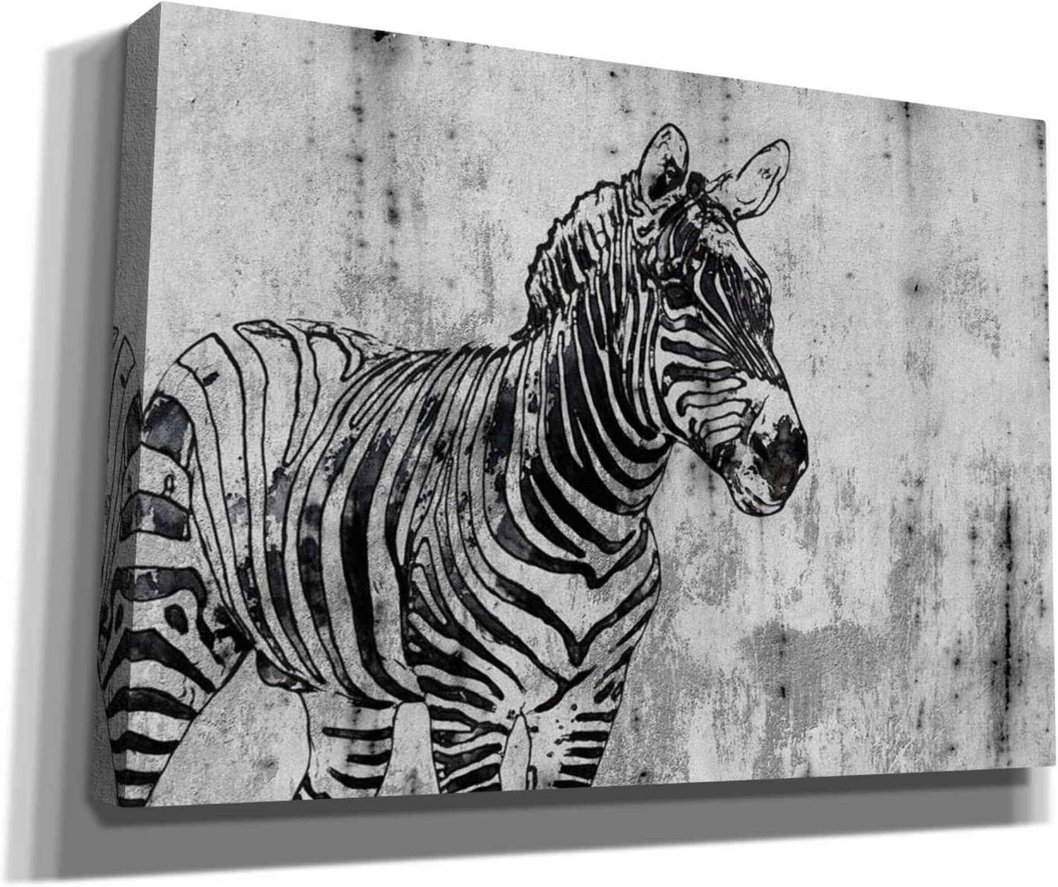 Epic Graffiti 'Rustic Zebra 1' by Irena Orlov, Canvas Wall Art, 18"x12"