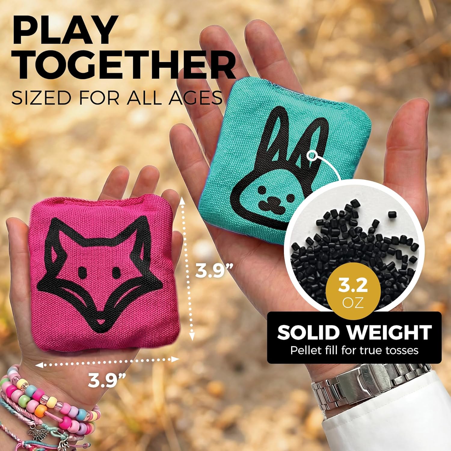 Giant Tic Tac Toe – 4 ft Outdoor Bean Bag Toss Game for Kids & Adults | Instant Setup, No Assembly | Forest Edition Animal Teams | Backyard, Beach, Camping - Image 5