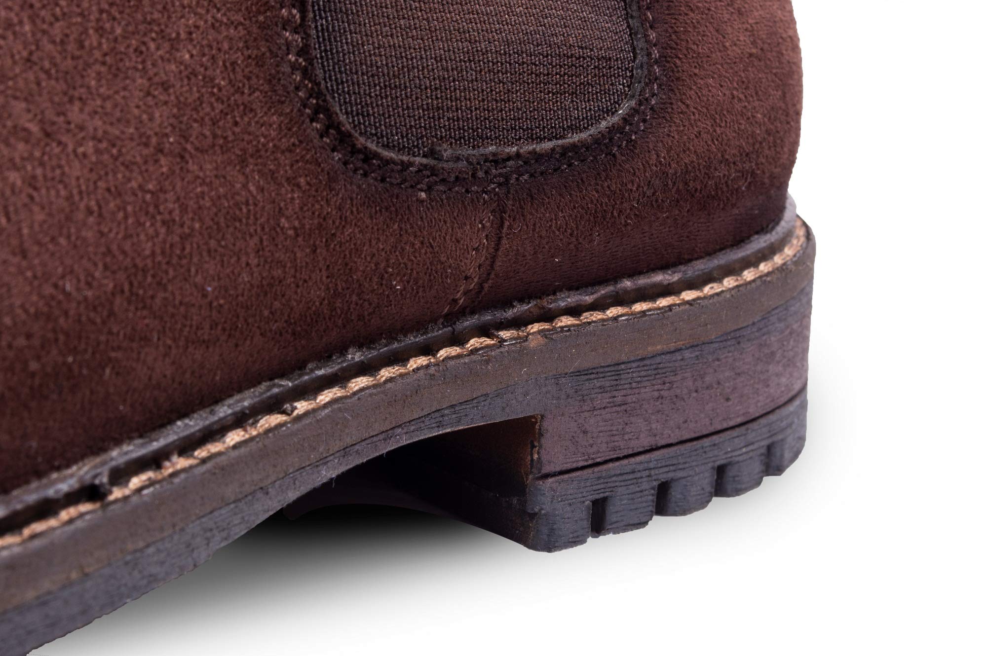 CLIFF FJORD Men's Casual Suede Leather Chelea Boots | Comfortable Winter Shoes | Brown | 7 UK/IND 4