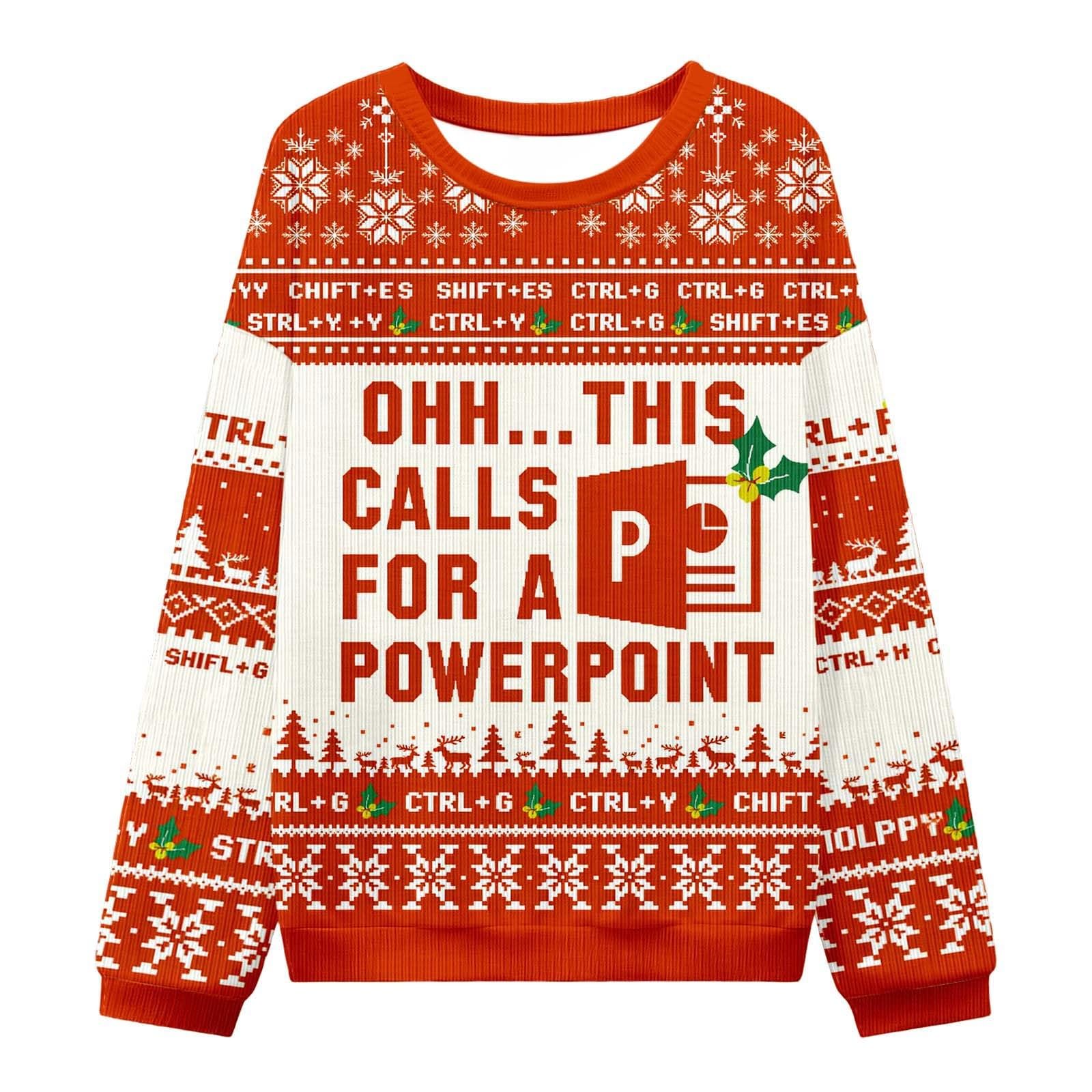 Excel Ugly Christmas Sweater Women Ohh This Calls for A Spreadsheet Funny Excel Jumper Tops Xmas Holiday Pullover
