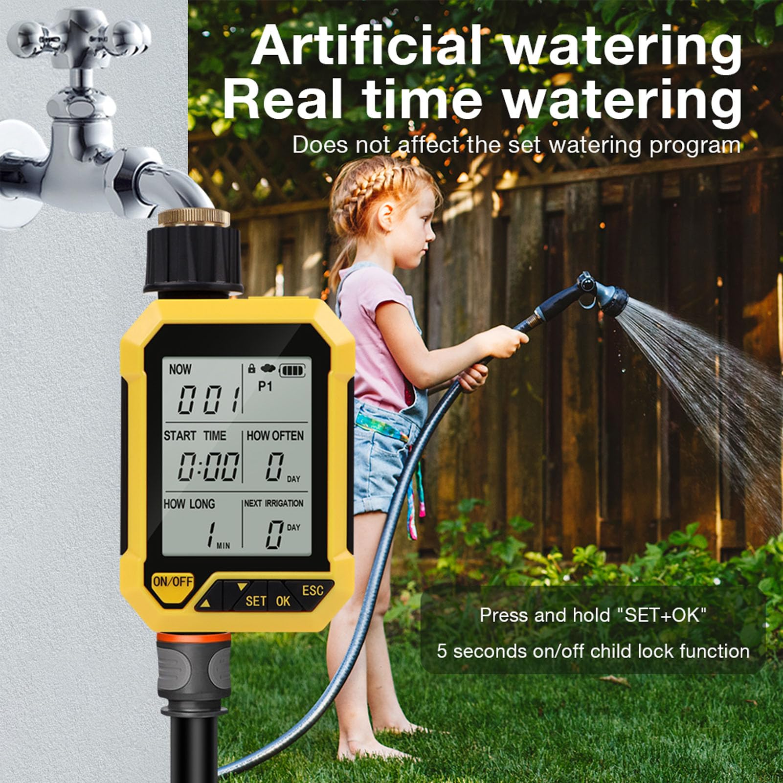 Gartensprinkler-Timer, G3/4 G1/2 Einlass G3/4 Auslass,