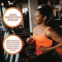 Vista 6 de Now Foods Sports Nutrition, L-Arginina Doble Fuerza 1000 mg, Precursor de Óxido Nítrico, Aminoácidos, 60 Tabletas