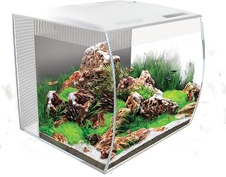 Fluval Flex 15 Gallon Aquarium Kit with Customizable LED Lights & 3-Stage Filtration - White Fish Tank for Plants & Fish