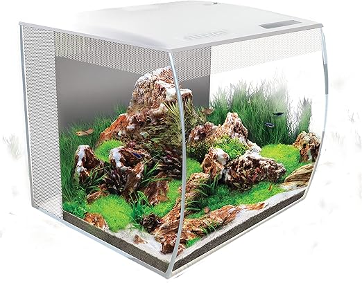 Fluval Flex 15 Aquarium Kit - Fish Tank for Fish & Plants - Comes with LED Lights, Filtration System & More - 16" x 15" x 15" - 57 L, 15 Gal. - White