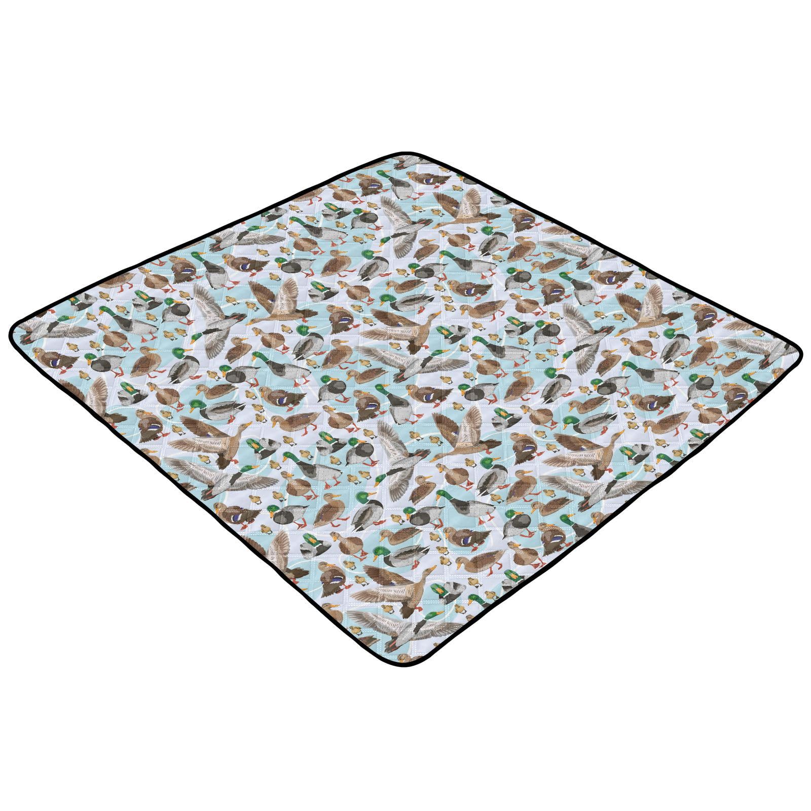 SHJI Mallard Ducks Baby Play Mat Baby Crawling Mat Foldable Playmat for Babies 50 x 50 Inch