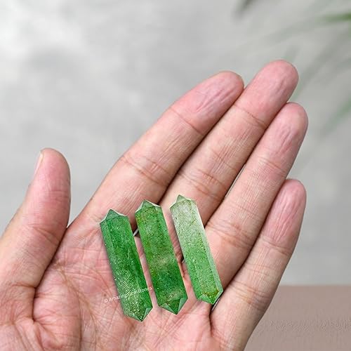 Vista 182 de Amazing Gemstone Puntos de cristal de amatista, cristales curativos y piedras a granel, paquete de 3 puntas curativas de doble terminación