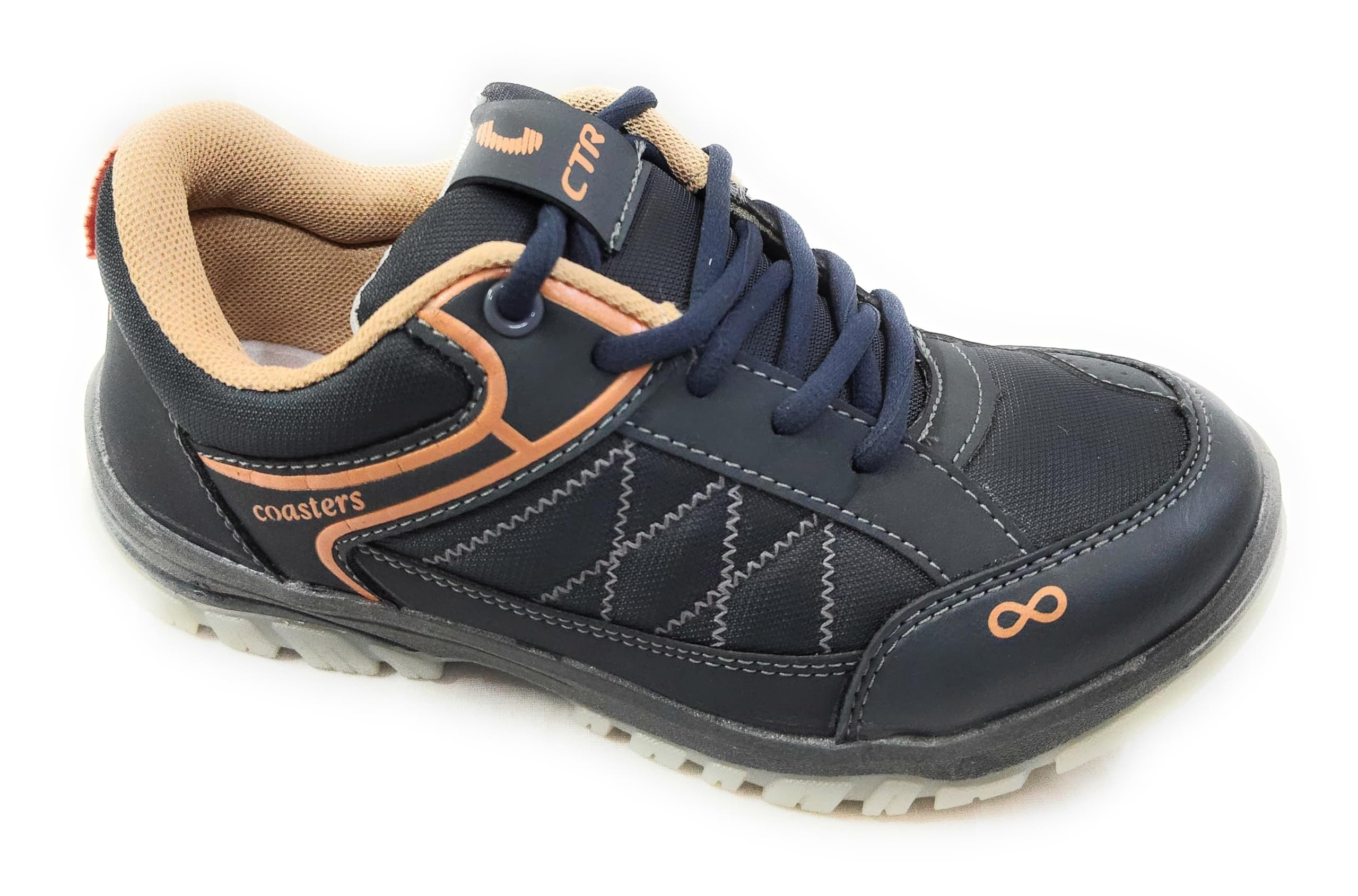 CTR - TREK1 Trekking Shoes for Women and Kids - Anti-Skid Hiking Shoes Anti Slip Mountain Boots in Action (Cement)