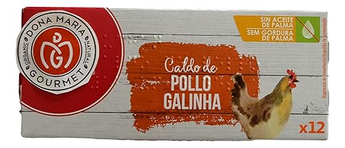 Cubos de caldo de pollo 12, 4.23oz, 4 onzas, sin aceite de palma, todos los sabores naturales, ingredientes de agricultura sostenible, 100% natural