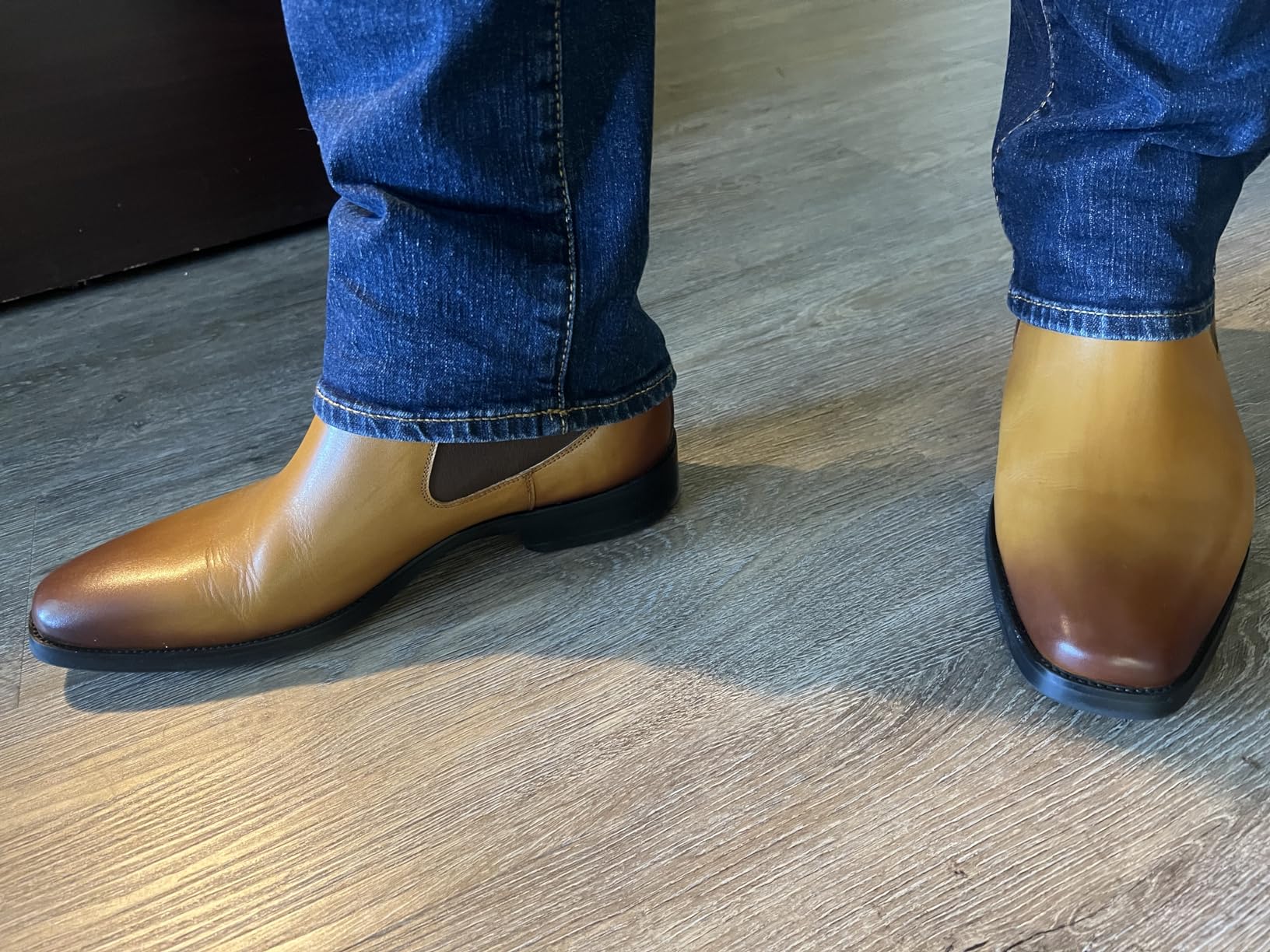 15/mo Finance GIFENNSE Mens Chelsea Boots Leather Dress Boots for Men Buy Now, Pay Later