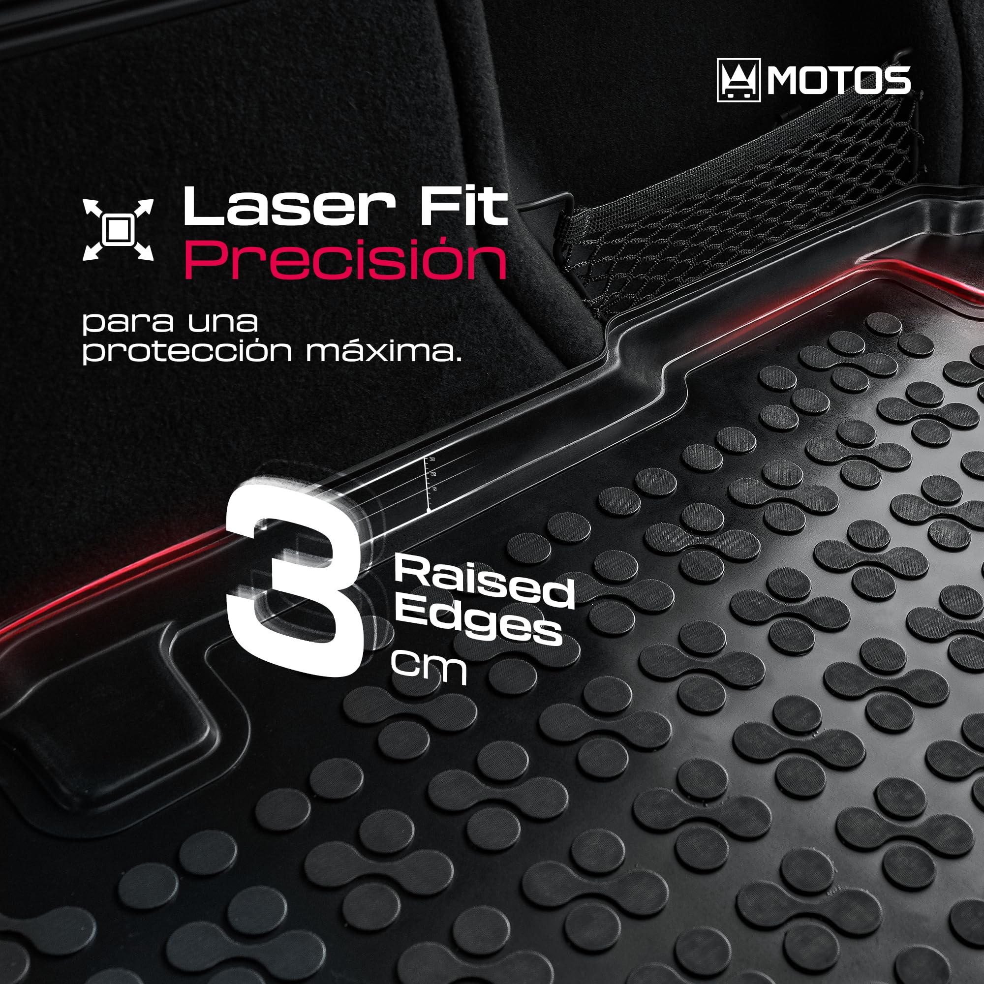 M MOTOS Tapetes de goma para maletero adapta para Volkswagen Taigo desde 2021 Mejore la comodidad de sus viajes con la alfombrilla antideslizante - alfombrilla para maletero de coche para todo tipo de