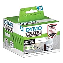 Dymo 1933085 Etichette per indirizzo, Bianco, 19 x 64 mm, 2 rotoli di 450