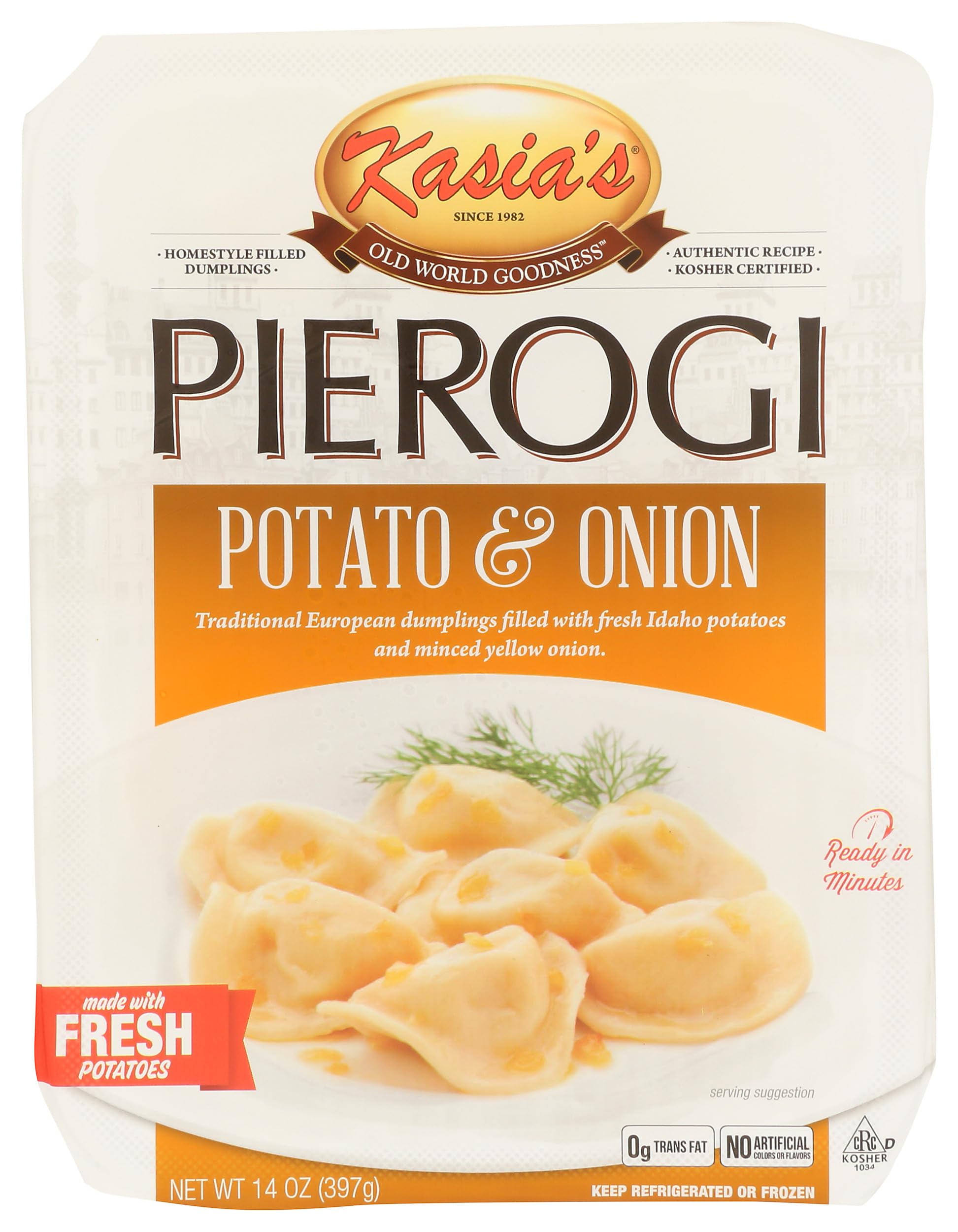 Kasia's, Pierogi Potato Onion, 14 Ounce