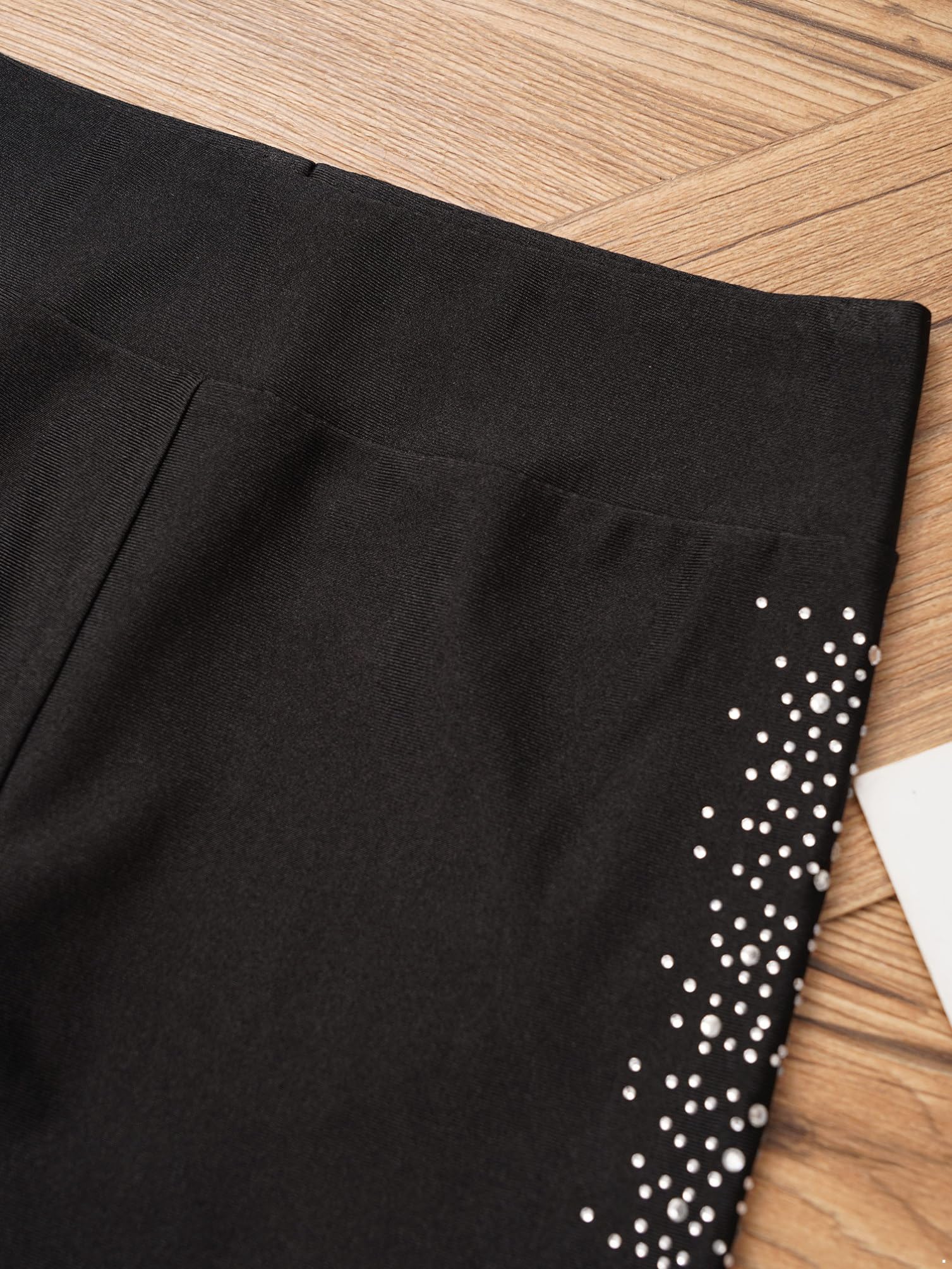 inhzoy Mädchen Eislaufhose Glitzer Eiskunstlauf Leggings Mit Strasse Kinder Stretch Sportleggins Gymnastik Turnhose Ballett Tanz Strumpfhose