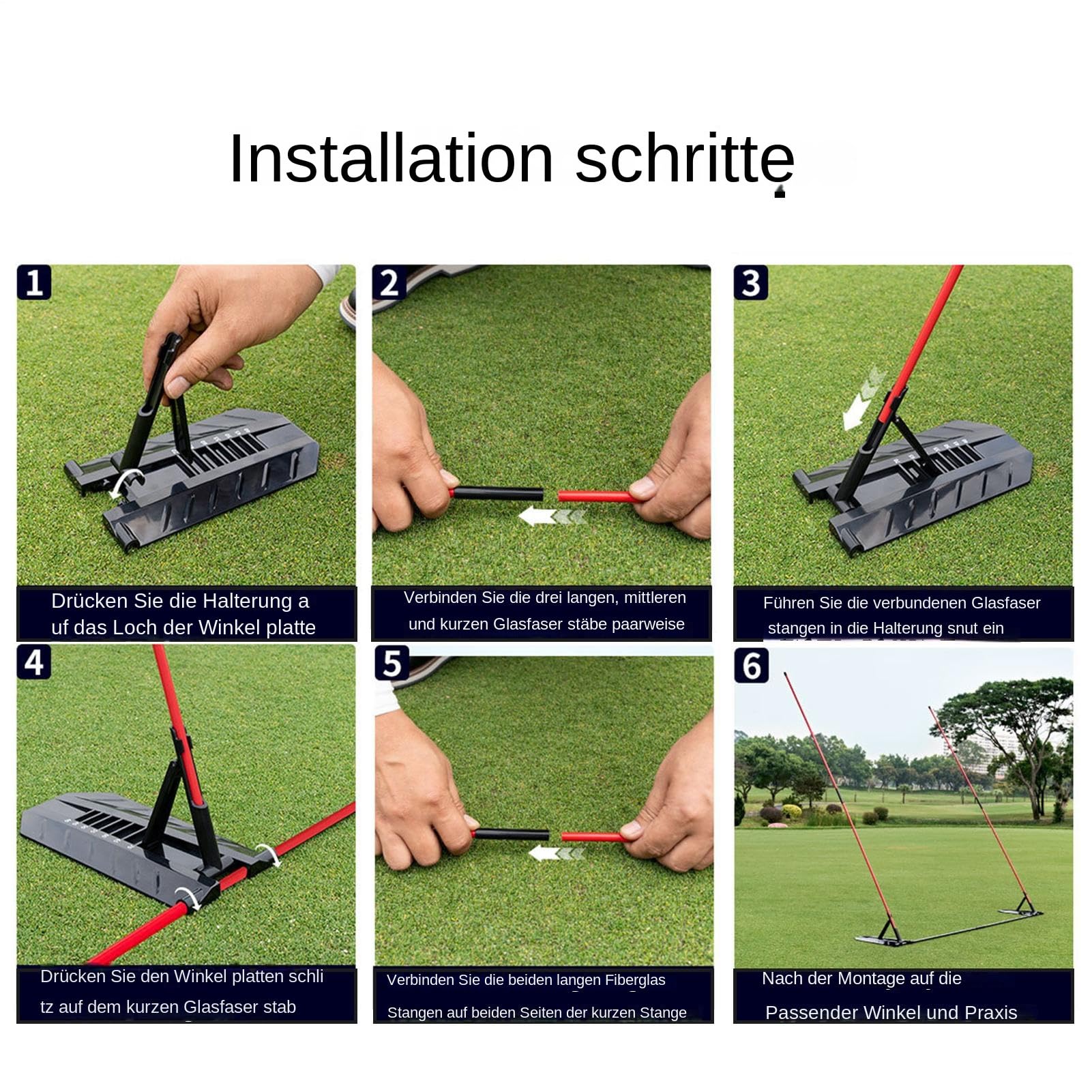 Generisch Allineamento di bastoncini da golf, bastoncini di allineamento del golf – Allineamento multifunzione portatile | Sport e intrattenimento per famiglia, amici, casa, professionisti
