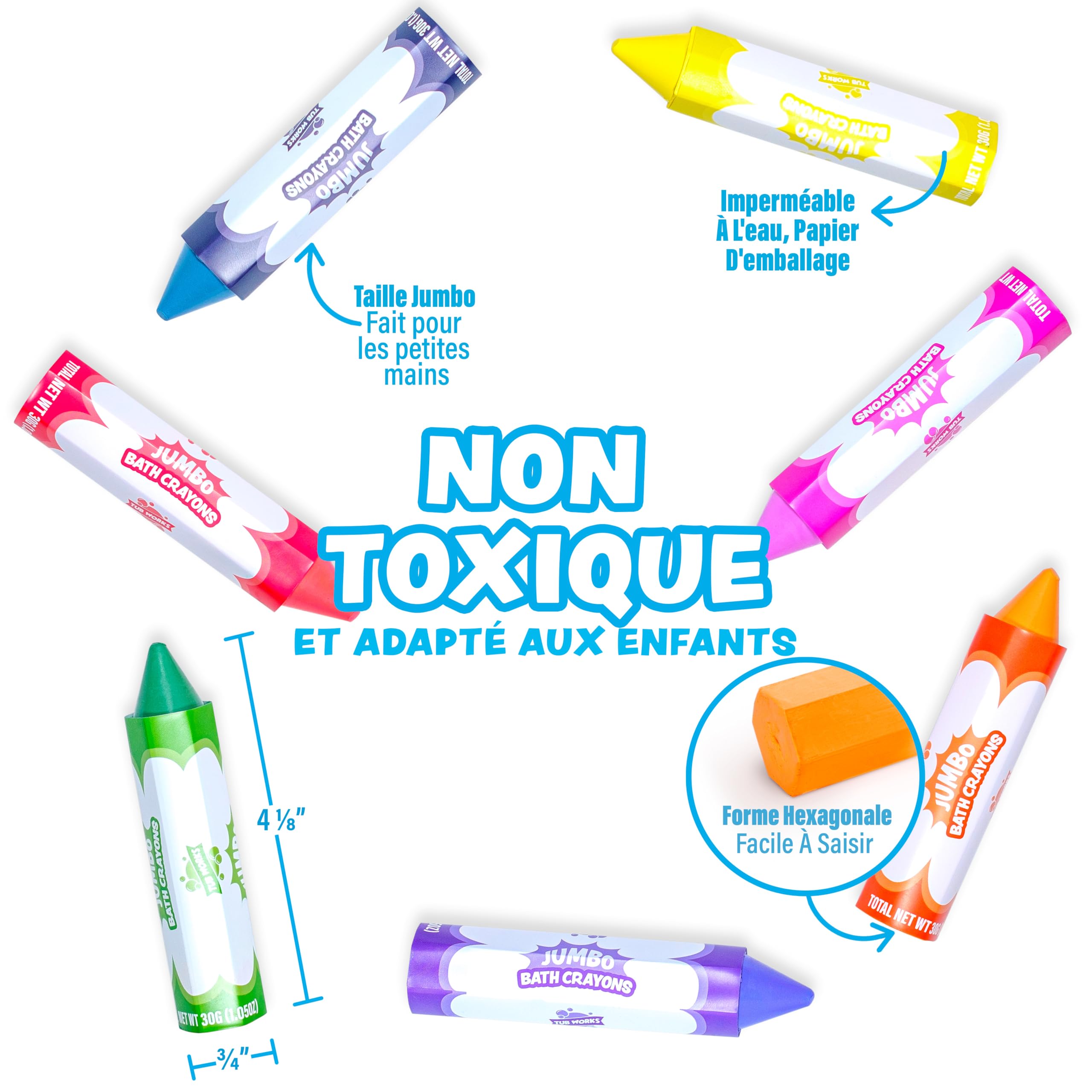 Honeysticks Ensemble de plaisir ultime pour le bain - Crayons de bain non toxiques (paquet de 7) et tablettes de couleur pour le bain (36 gouttes) pour des heures de plaisir créatif Honeysticks Ensemble de plaisir ultime pour le bain - Crayons de bain non toxiques (paquet de 7) et tablettes de couleur pour le bain (36 gouttes) pour des heures de plaisir créatif