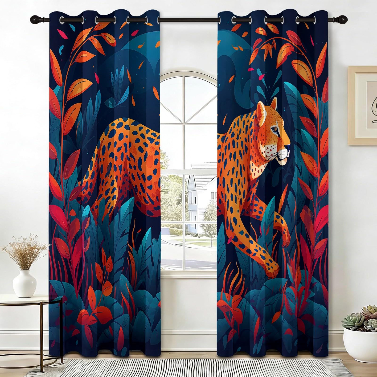 Cortinas opacas, azules, 116 x 183 cm, 2 paneles