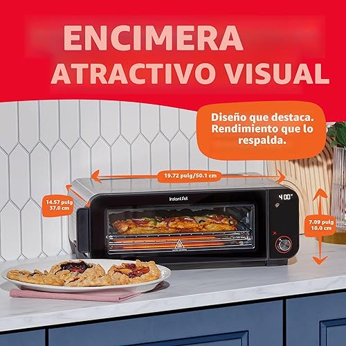 Miniatura 10 de Instant Pot No requiere precalentamiento* Horno de pizza y tostador 6 en 1 con tecnología InstantHeat, se adapta a una pizza fresca o congelada de
