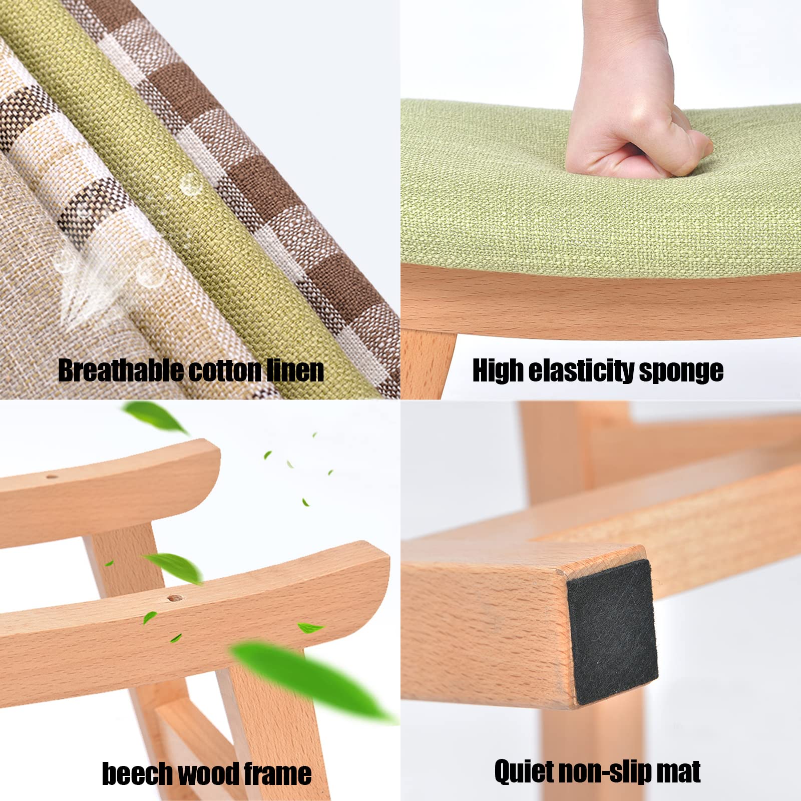 Postazione Trucco in Legno, Tavolo da Toeletta Vintage con Specchio e Cassetti Portaoggetti, Sgabello Imbottito, per Camera da Letto, Spogliatoio (Color : Natural, Size : 60x40x76cm