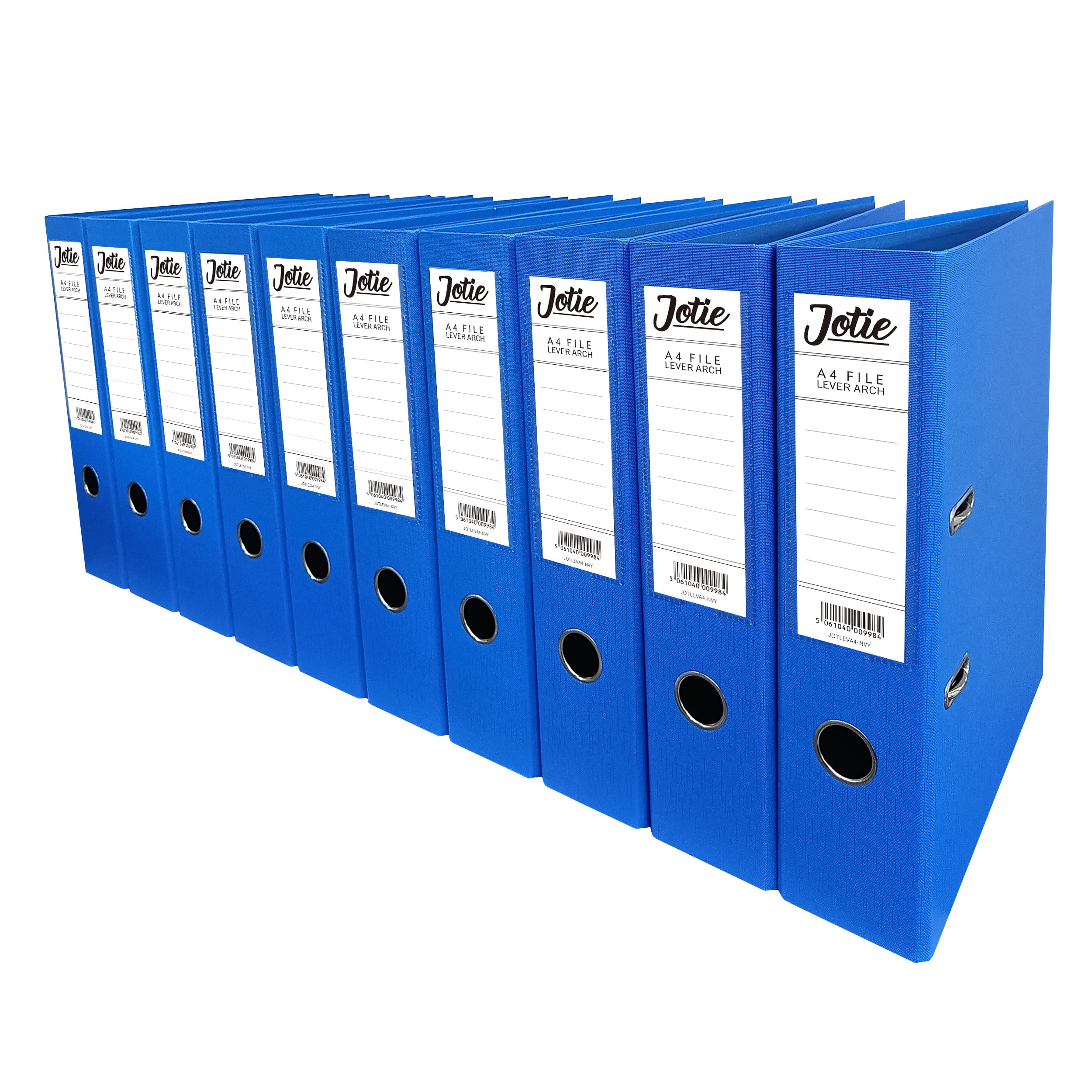 Set of 10 Navy A4 Lever Arch Files for Paperwork A4 Folders with 70mm Spine, Thumb Ring & Elegant Anti-Spill Cover | Large Ring Binders | File Storage & Office Supplies